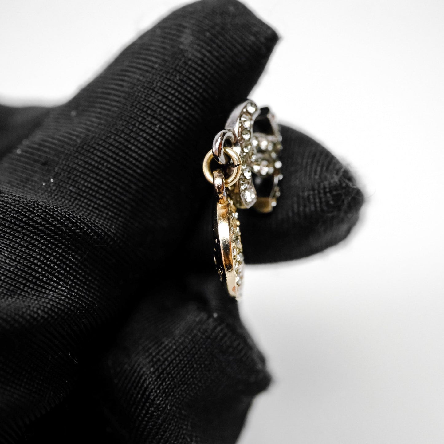 Chanel CC Crystals Moon Star Drop Earrings 17B