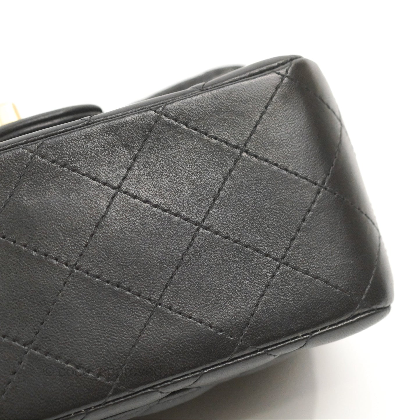 Chanel Mini Square Black Lambskin Gold Hardware