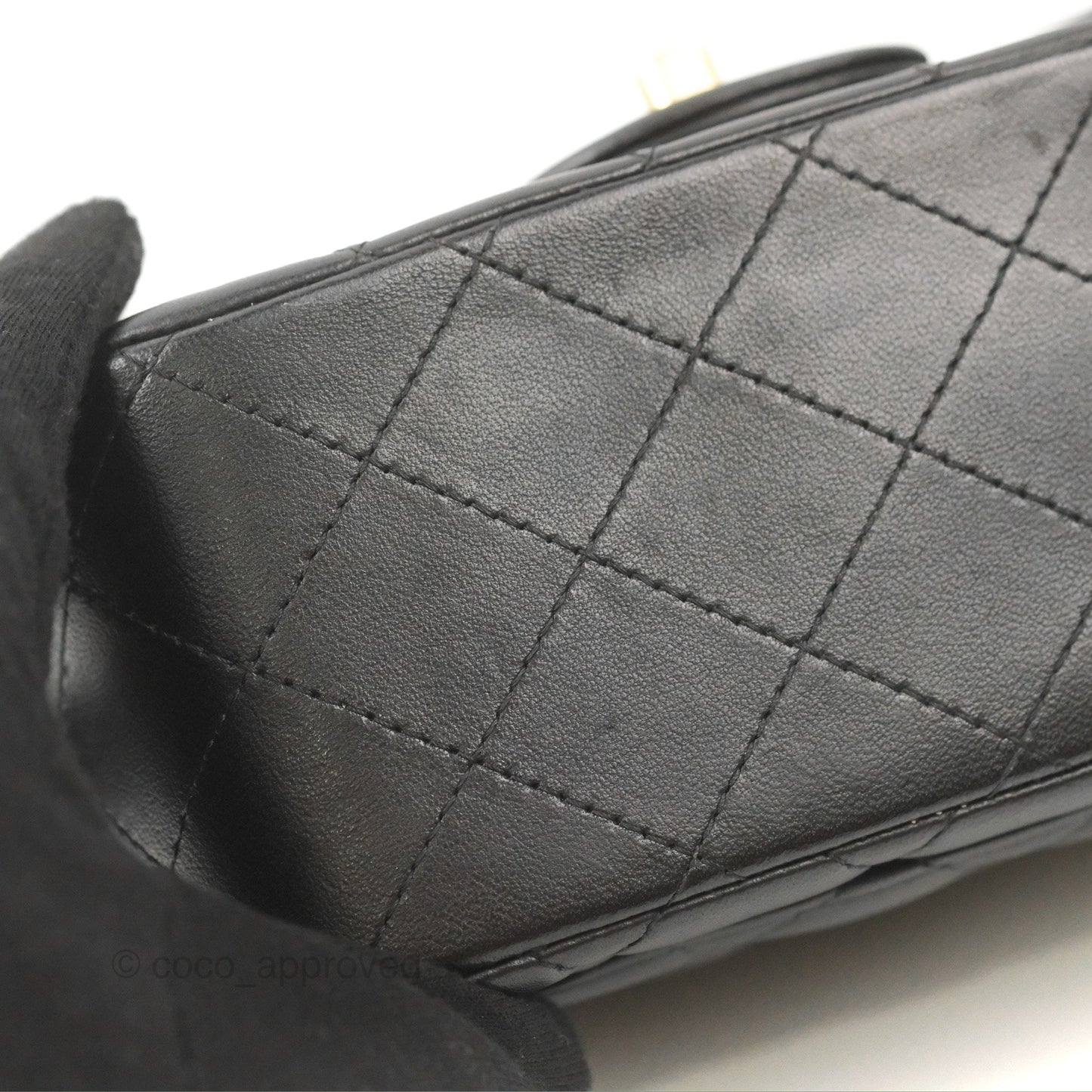 Chanel Mini Square Black Lambskin Gold Hardware