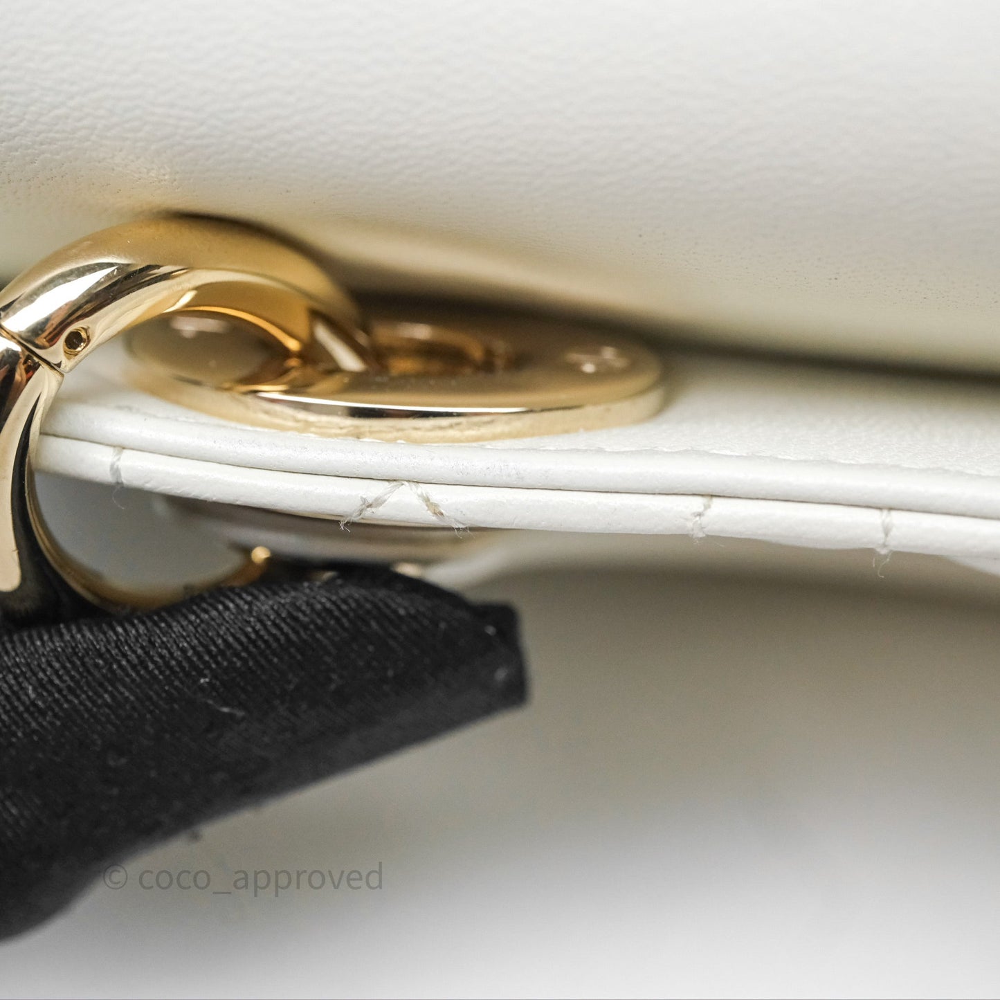 Dior Small Lady D-Joy Bag Ivory White Lambskin Cannage Gold Hardware