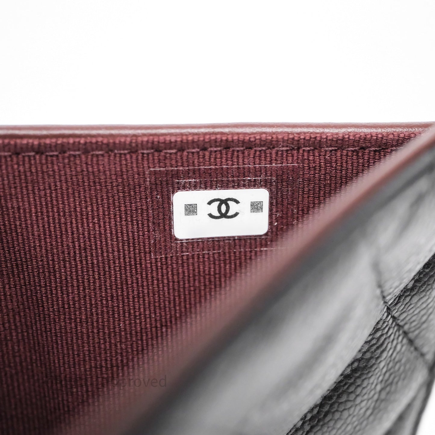 Chanel Classic Quilted Passport Holder Black Caviar Gold Hardware