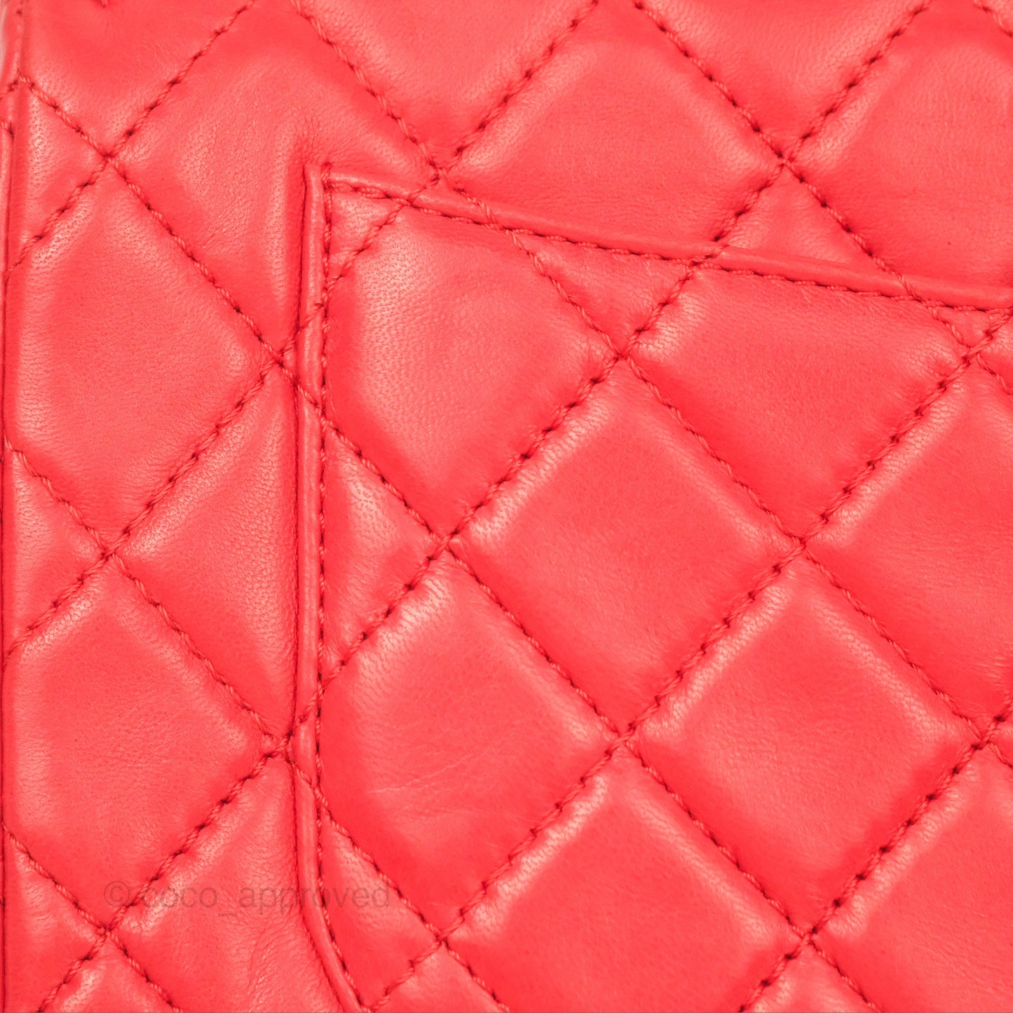 Chanel Jumbo Single Flap Quilted Red Lambskin Gold Hardware