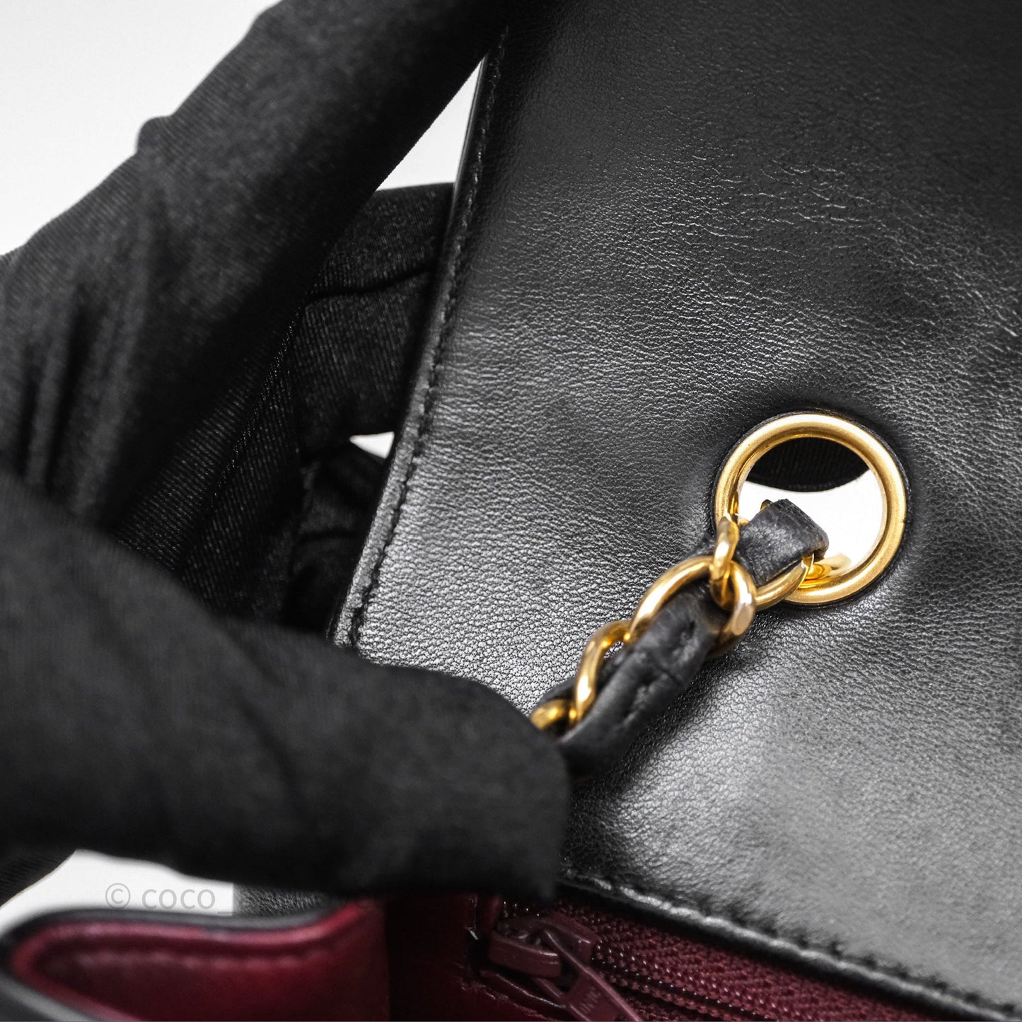 Chanel Vintage Medium Classic Diana Flap Bag Black Lambskin 24K Gold Hardware