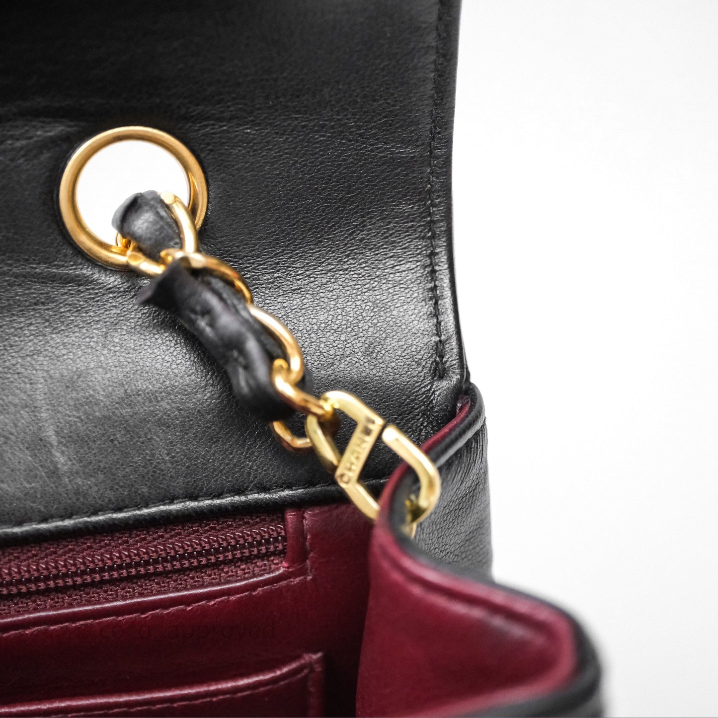 Chanel Vintage Medium Classic Diana Flap Bag Black Lambskin 24K Gold Hardware