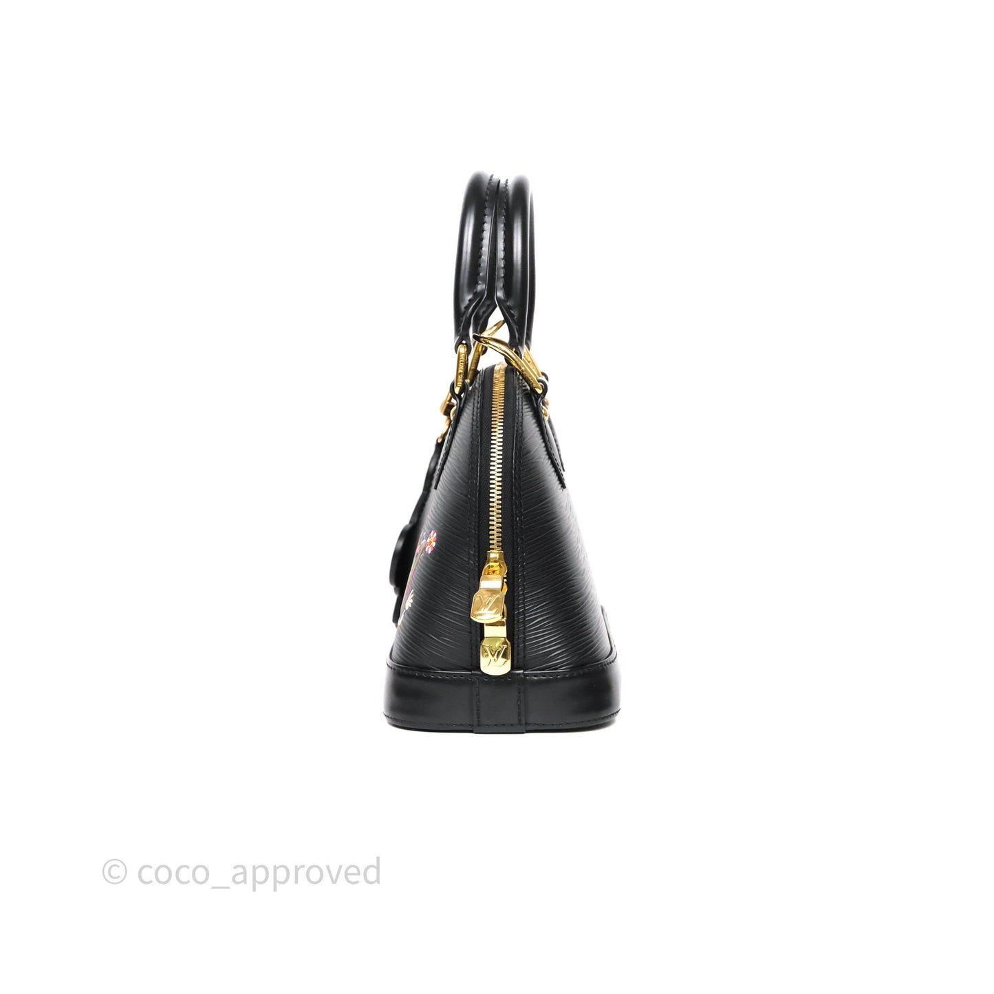 Louis Vuitton x Murakami Alma BB Black Epi Gold Hardware