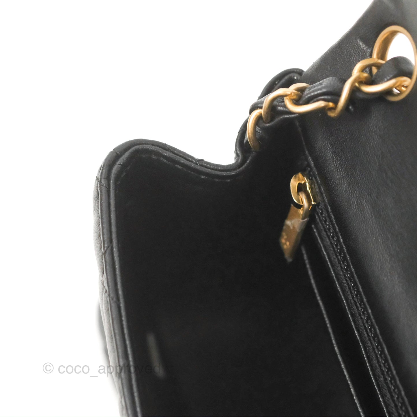 Chanel Mini Square Black Lambskin Gold Hardware