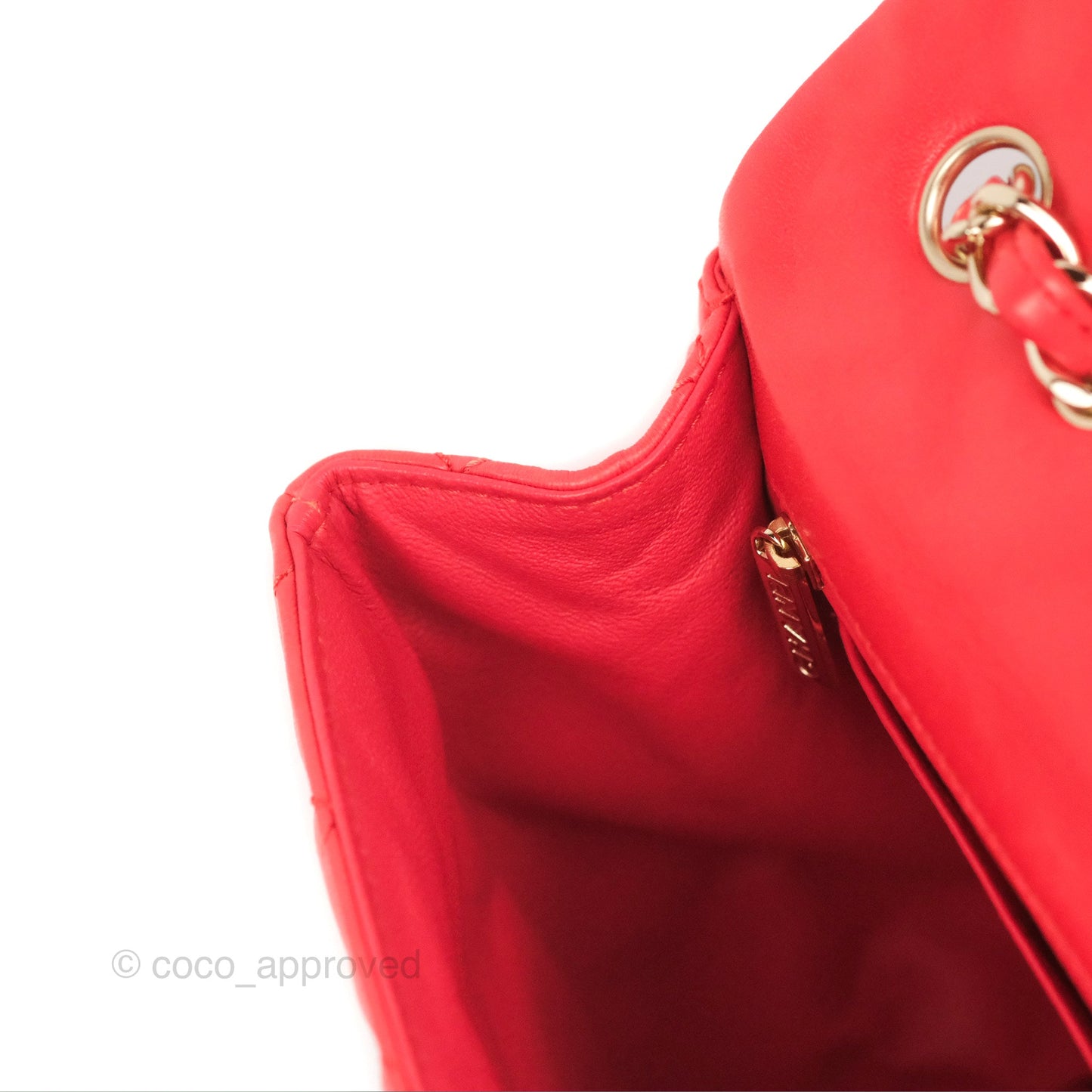 Chanel Jumbo Single Flap Quilted Red Lambskin Gold Hardware