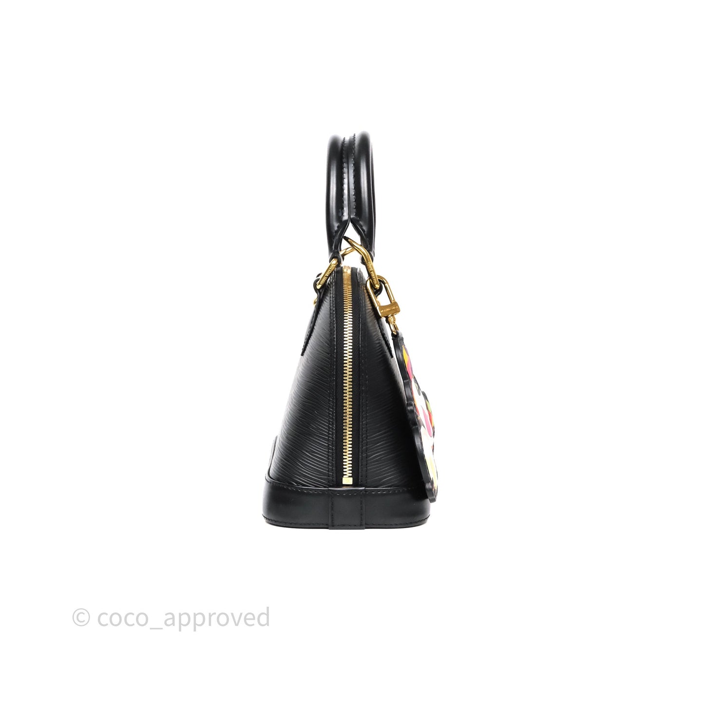 Louis Vuitton x Murakami Alma BB Black Epi Gold Hardware