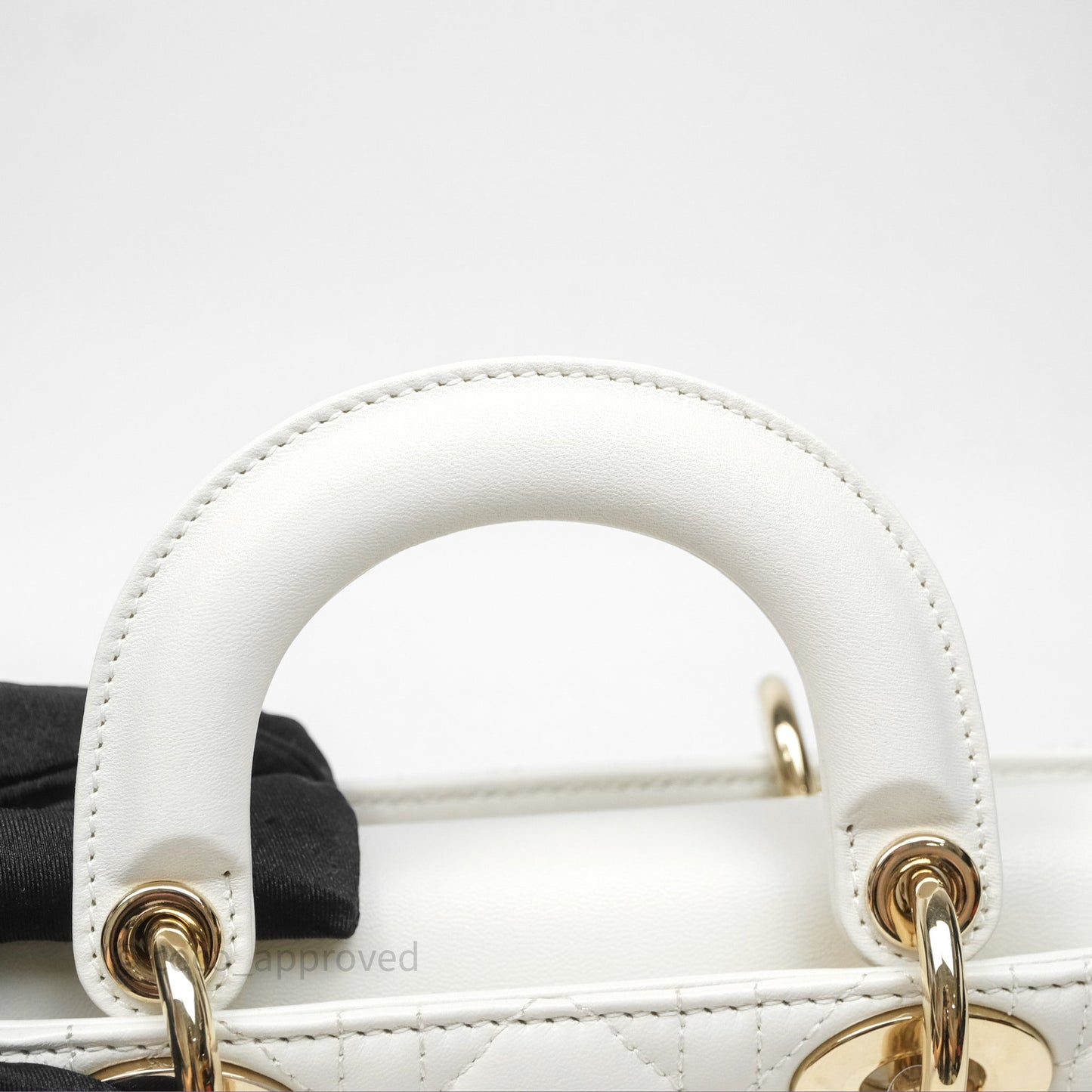 Dior Small Lady D-Joy Bag Ivory White Lambskin Cannage Gold Hardware