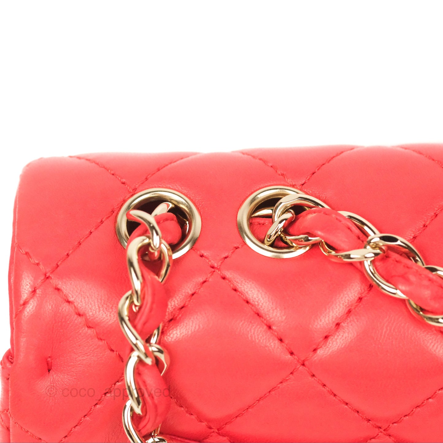 Chanel Jumbo Single Flap Quilted Red Lambskin Gold Hardware