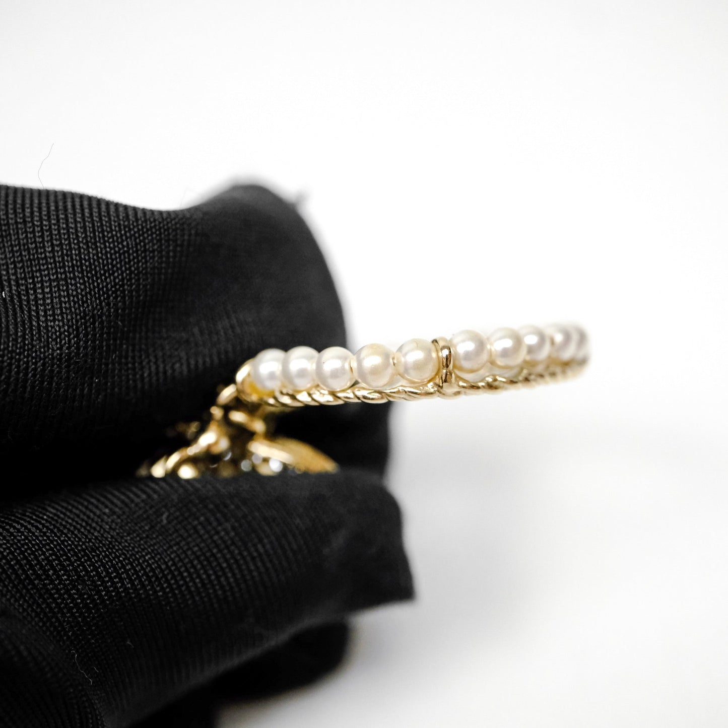 Chanel CC Crystal Pearl Ring No 5 Drop Earrings 20C
