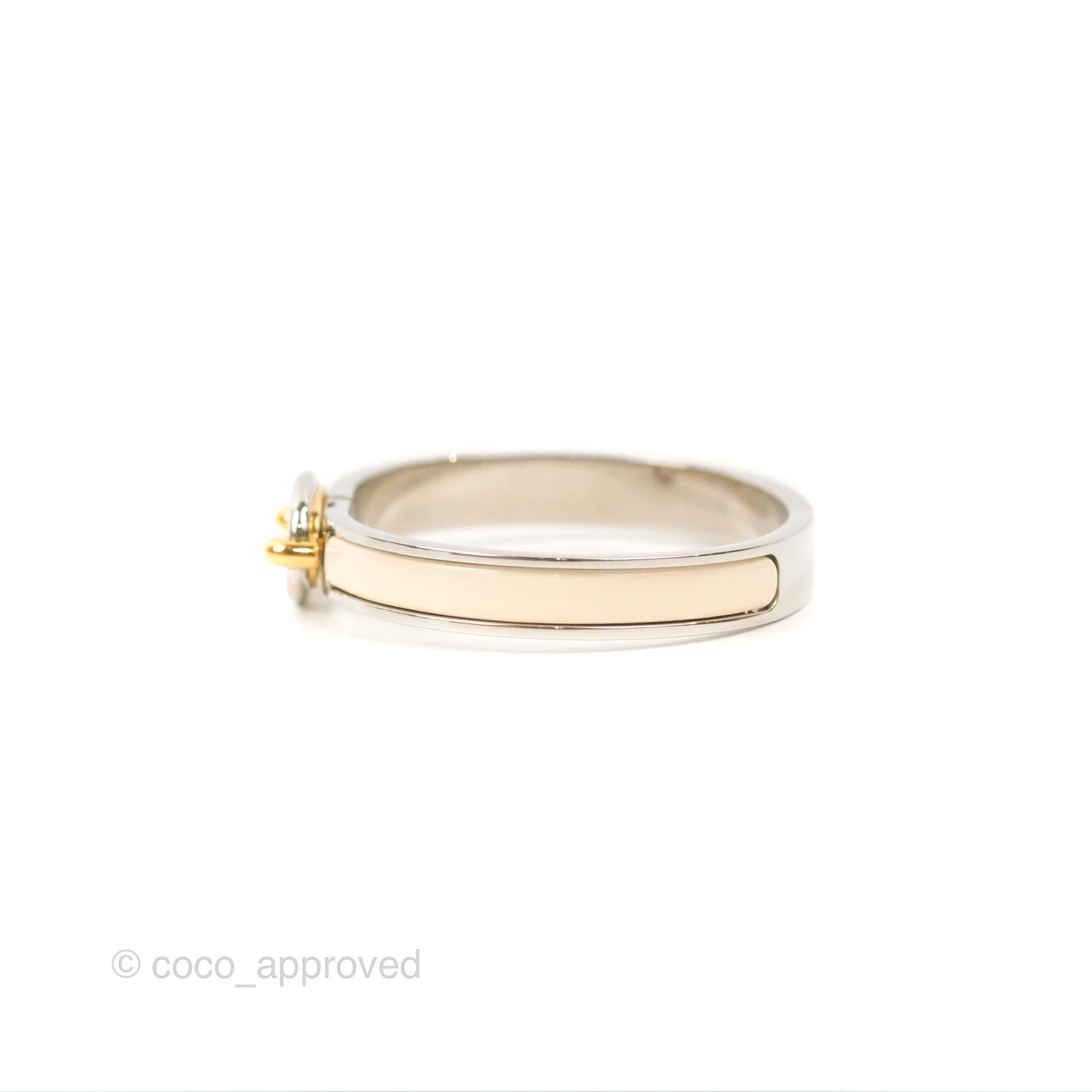 Hermes Mini Clic Chaine d'Ancre Bracelet Creme Palladium Hardware
