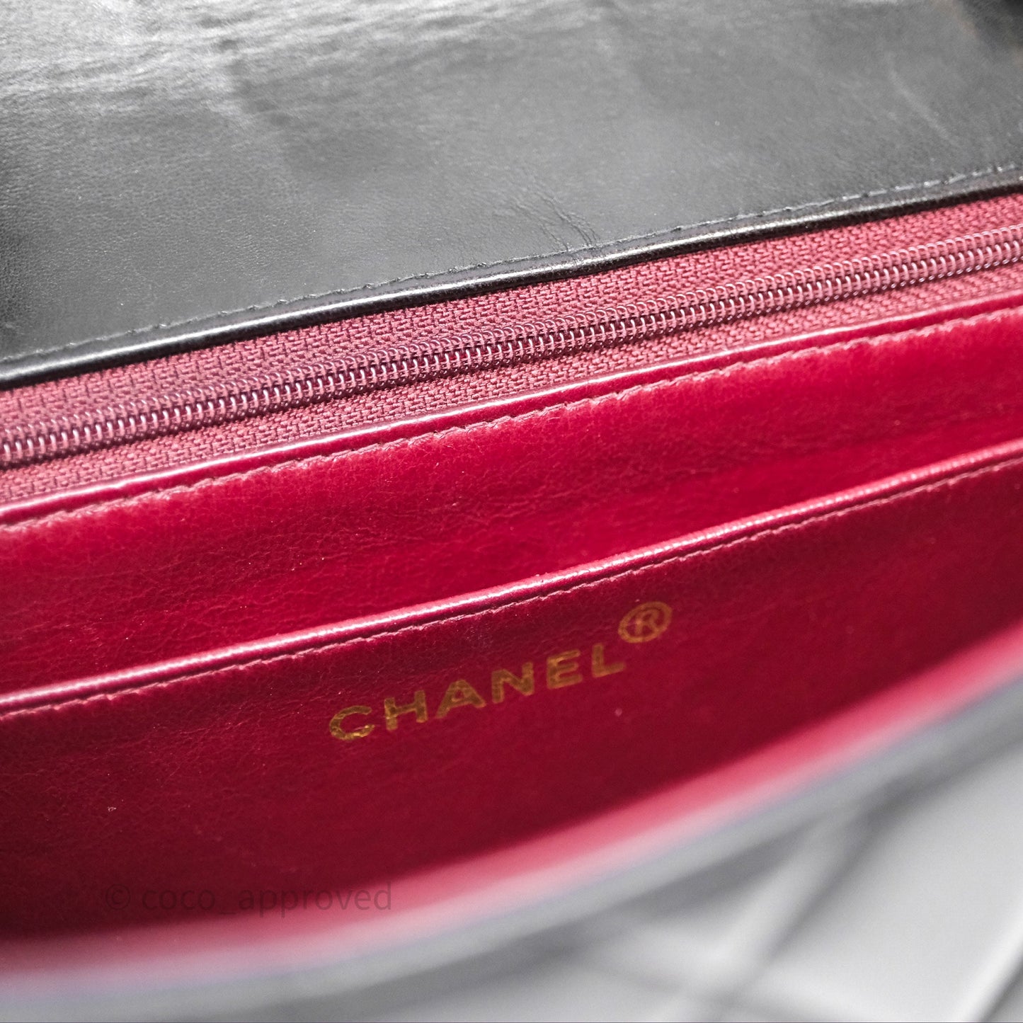 Chanel Vintage Medium Classic Diana Flap Bag Black Lambskin 24K Gold Hardware