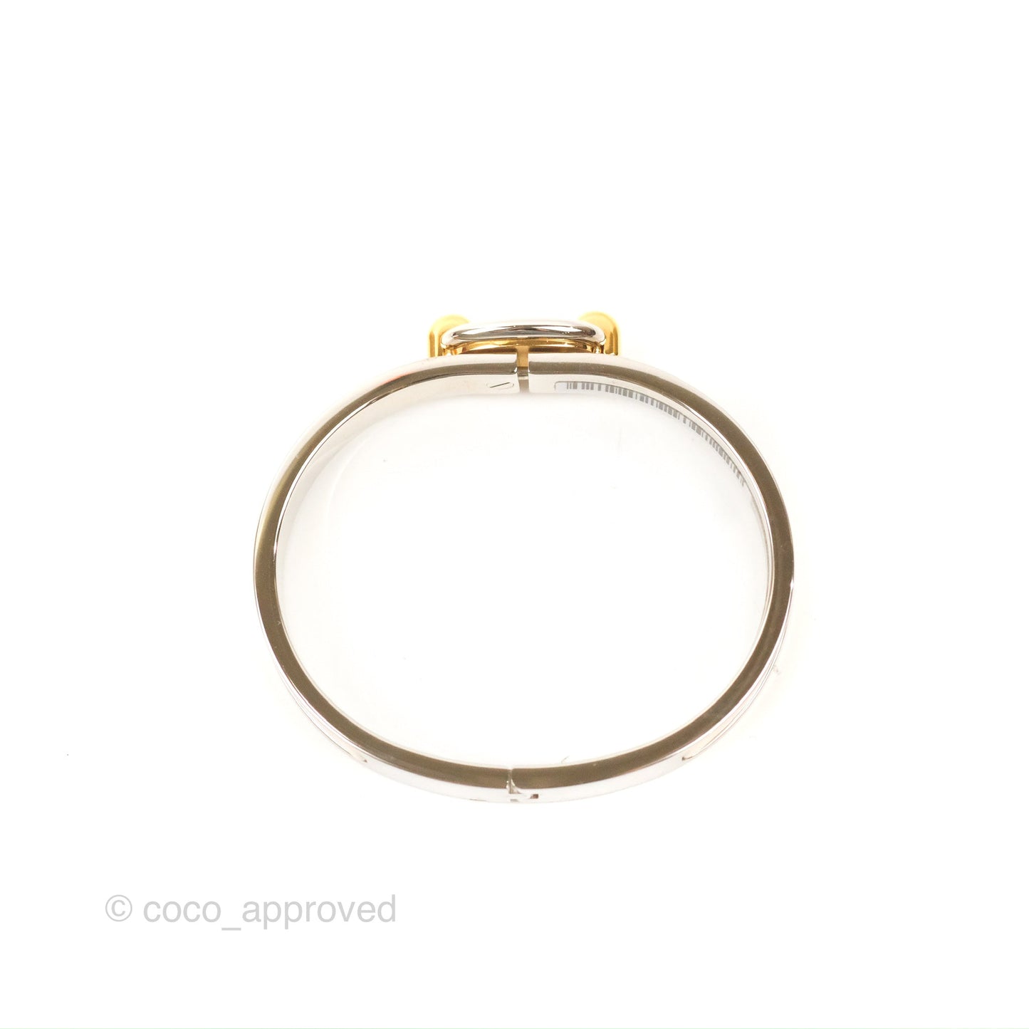Hermes Mini Clic Chaine d'Ancre Bracelet Creme Palladium Hardware
