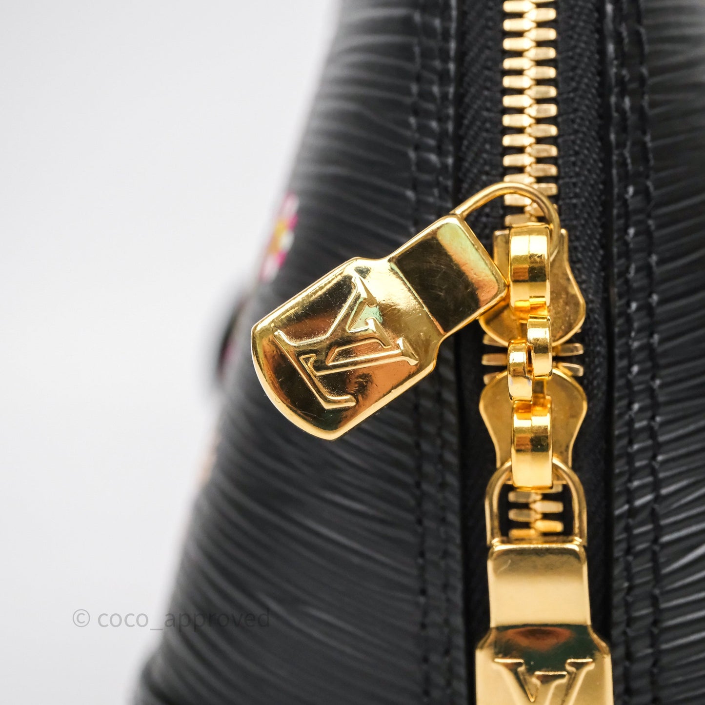 Louis Vuitton x Murakami Alma BB Black Epi Gold Hardware