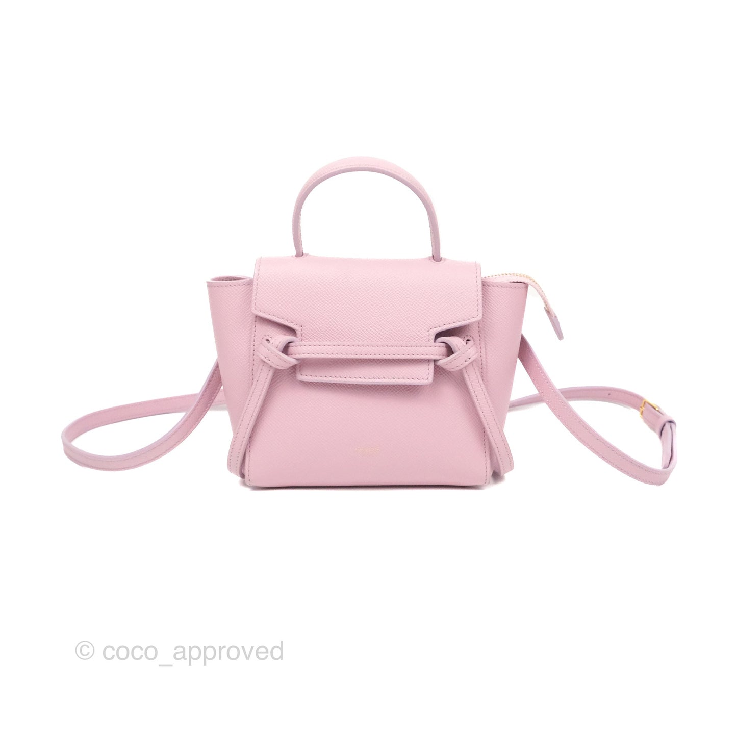 Celine Pico Belt Bag Rose Quartz Grained Calfskin Gold Hardware