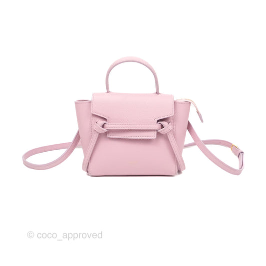 Celine Pico Belt Bag Rose Quartz Grained Calfskin Gold Hardware