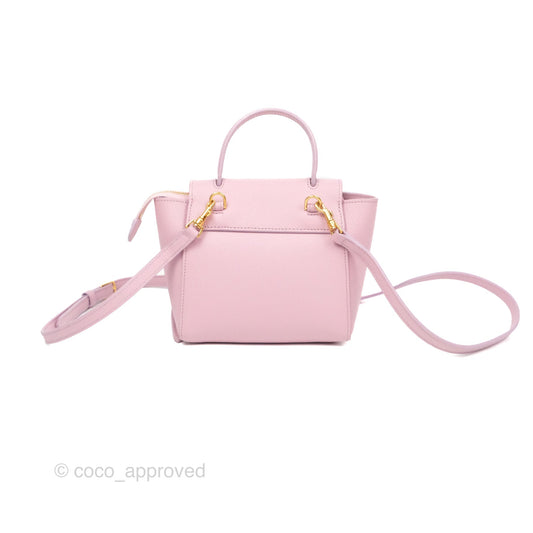 Celine Pico Belt Bag Rose Quartz Grained Calfskin Gold Hardware