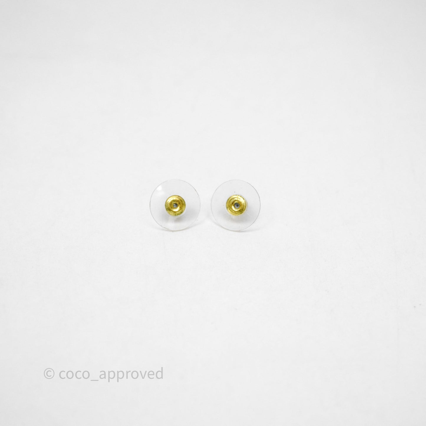 Chanel CC No.5 Star Crystals Earrings Gold Tone 22S