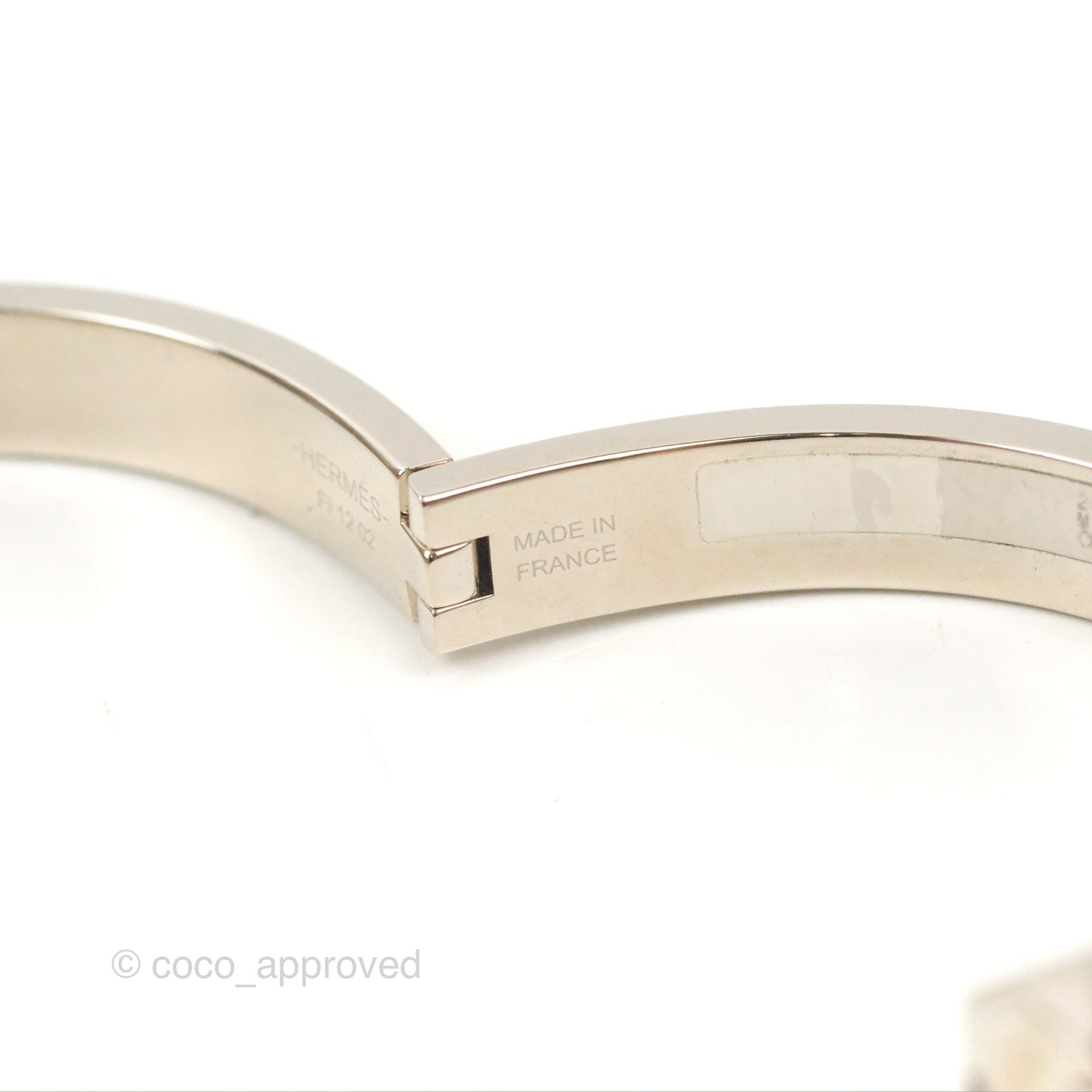 Hermes Mini Clic Chaine d'Ancre Bracelet Creme Palladium Hardware