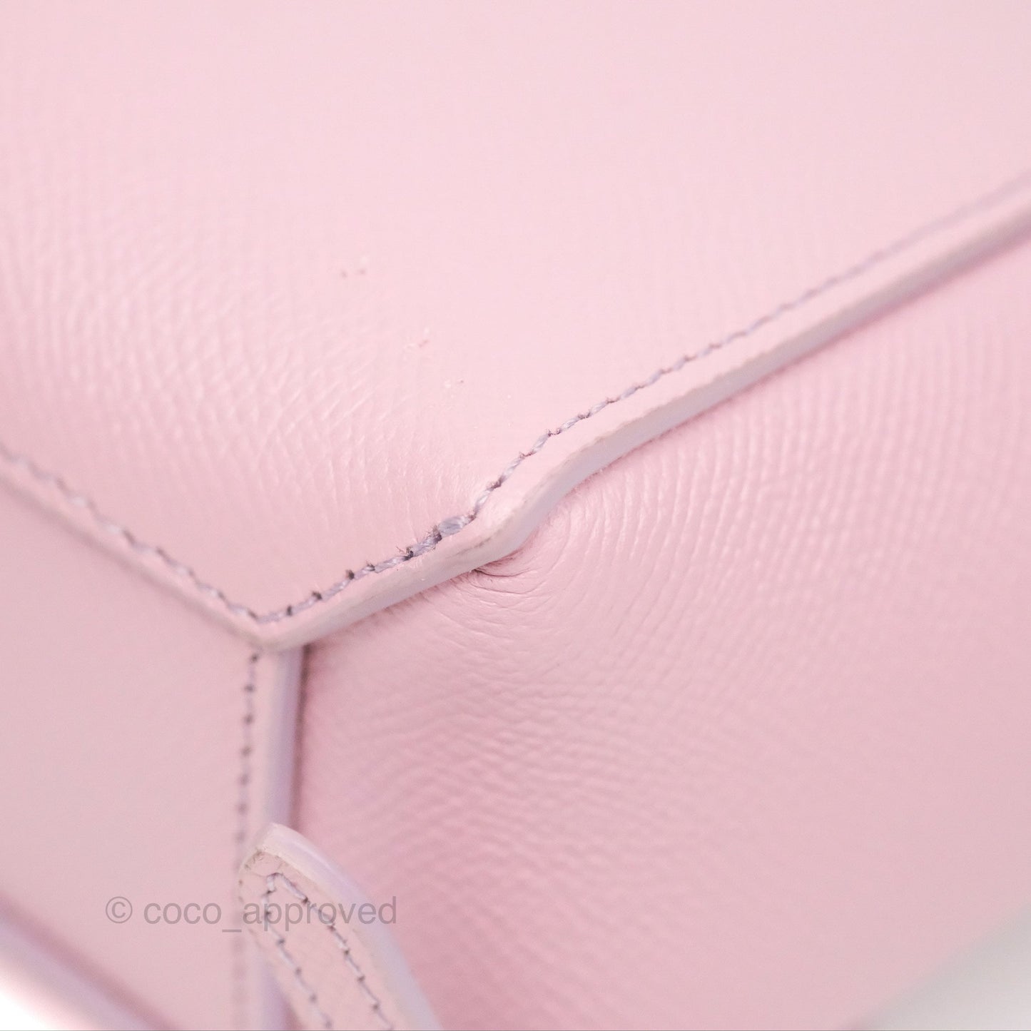 Celine Pico Belt Bag Rose Quartz Grained Calfskin Gold Hardware