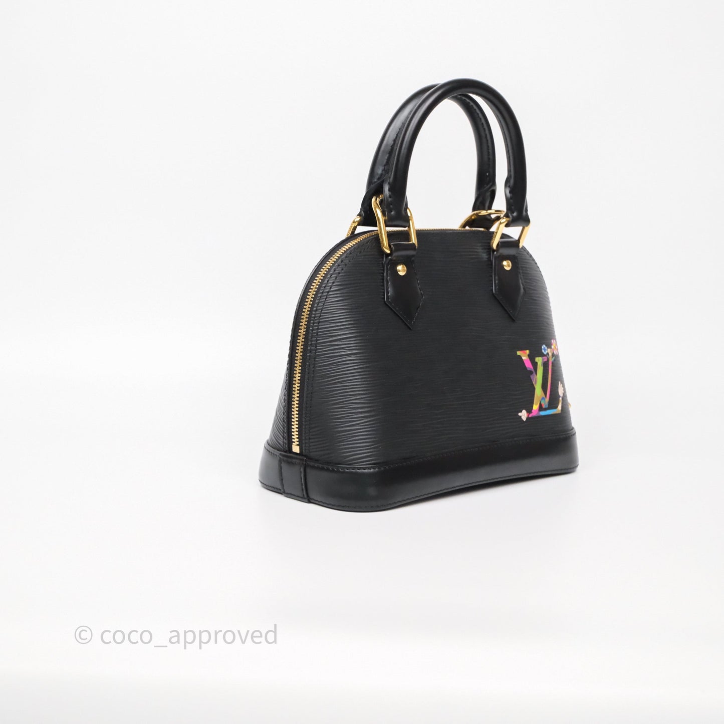 Louis Vuitton x Murakami Alma BB Black Epi Gold Hardware