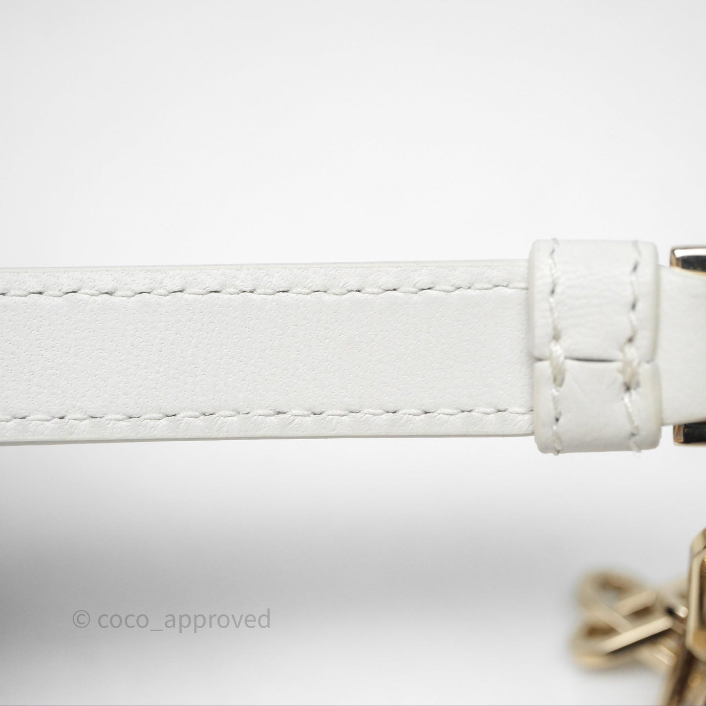 Dior Small Lady D-Joy Bag Ivory White Lambskin Cannage Gold Hardware
