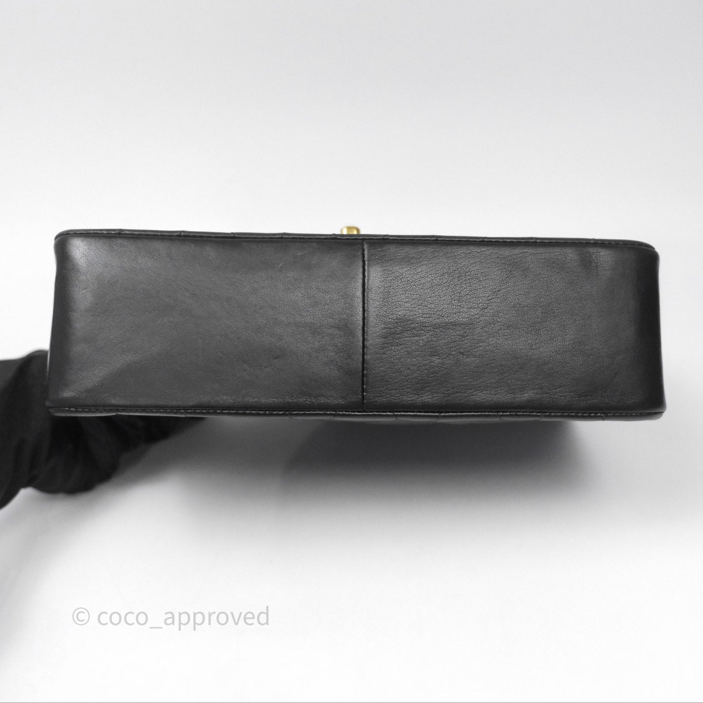 Chanel Vintage Medium Classic Diana Flap Bag Black Lambskin 24K Gold Hardware
