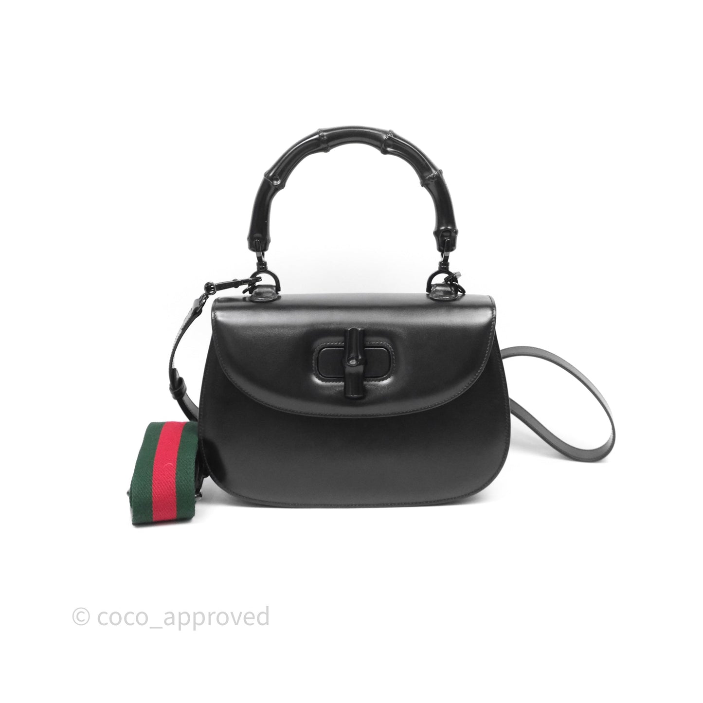Gucci Bamboo 1947 Top Handle Medium Bag Black