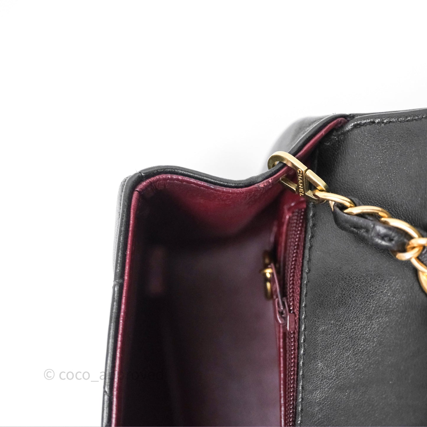 Chanel Vintage Medium Classic Diana Flap Bag Black Lambskin 24K Gold Hardware