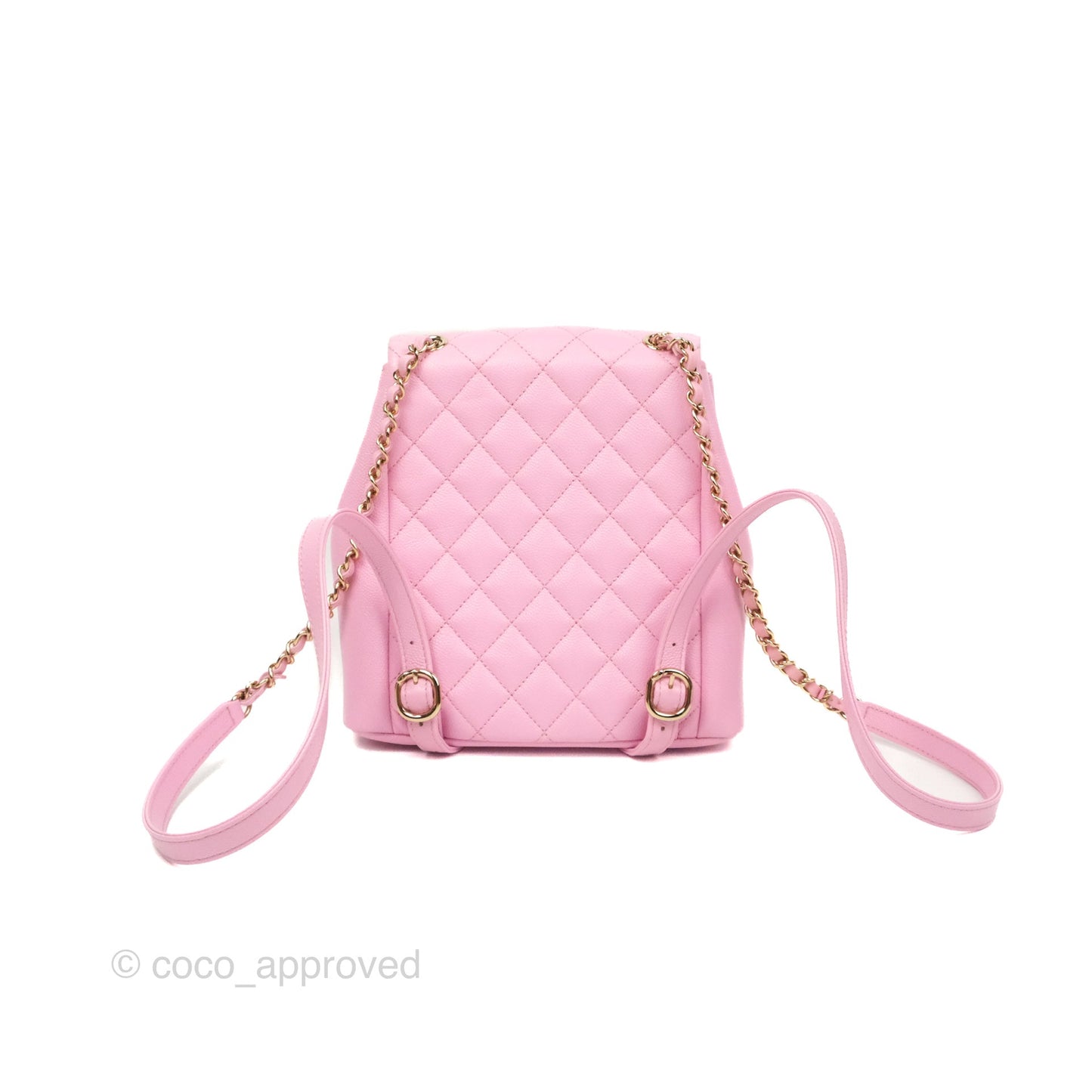 Chanel Duma Backpack Medium Pink Caviar Gold Hardware 23P
