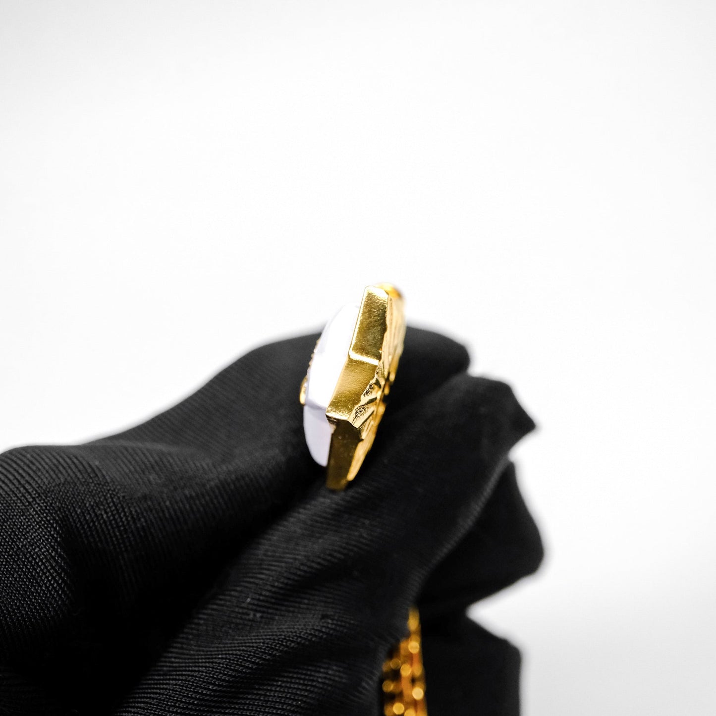 Chanel Crystals CC Star Necklace Gold Tone 24C