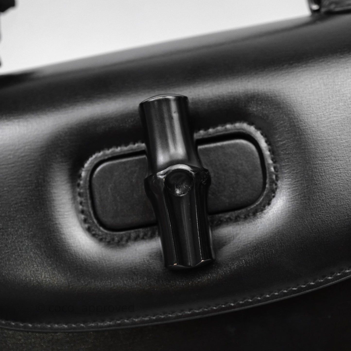 Gucci Bamboo 1947 Top Handle Medium Bag Black