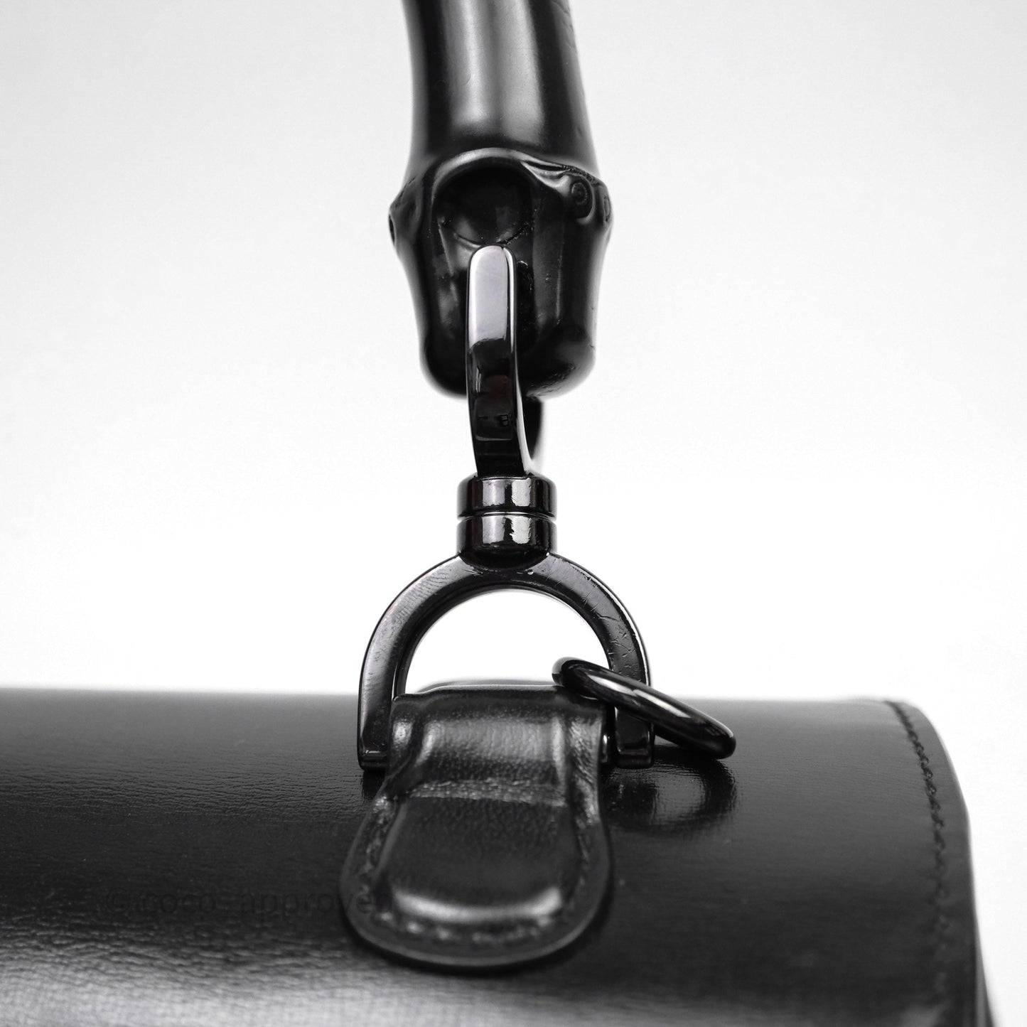 Gucci Bamboo 1947 Top Handle Medium Bag Black