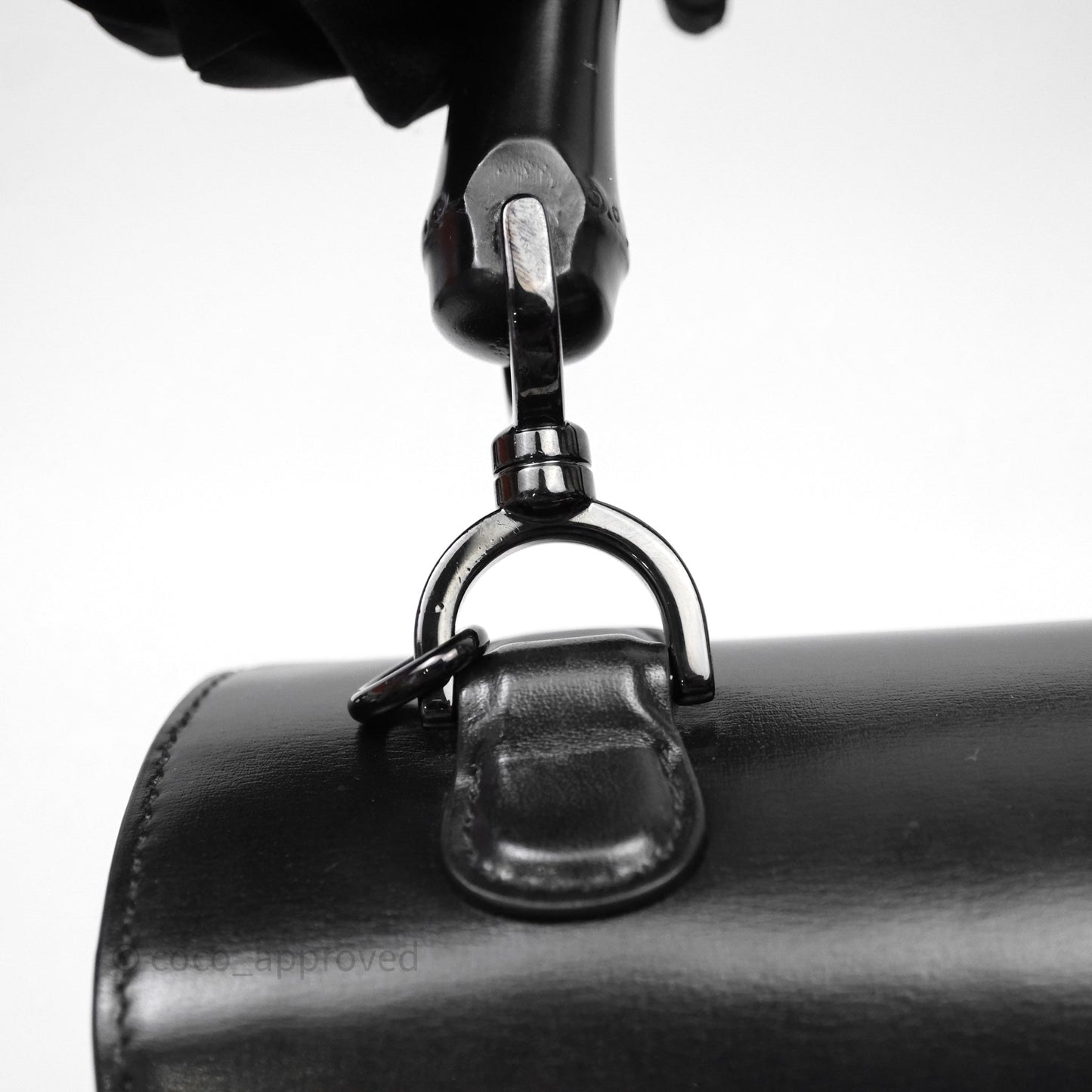 Gucci Bamboo 1947 Top Handle Medium Bag Black