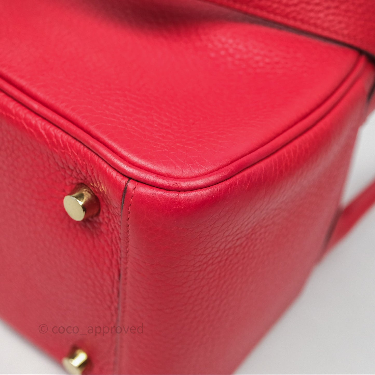 Hermes Lindy 26 Rouge Tomate S5 Taurillon Clemence Gold Hardware