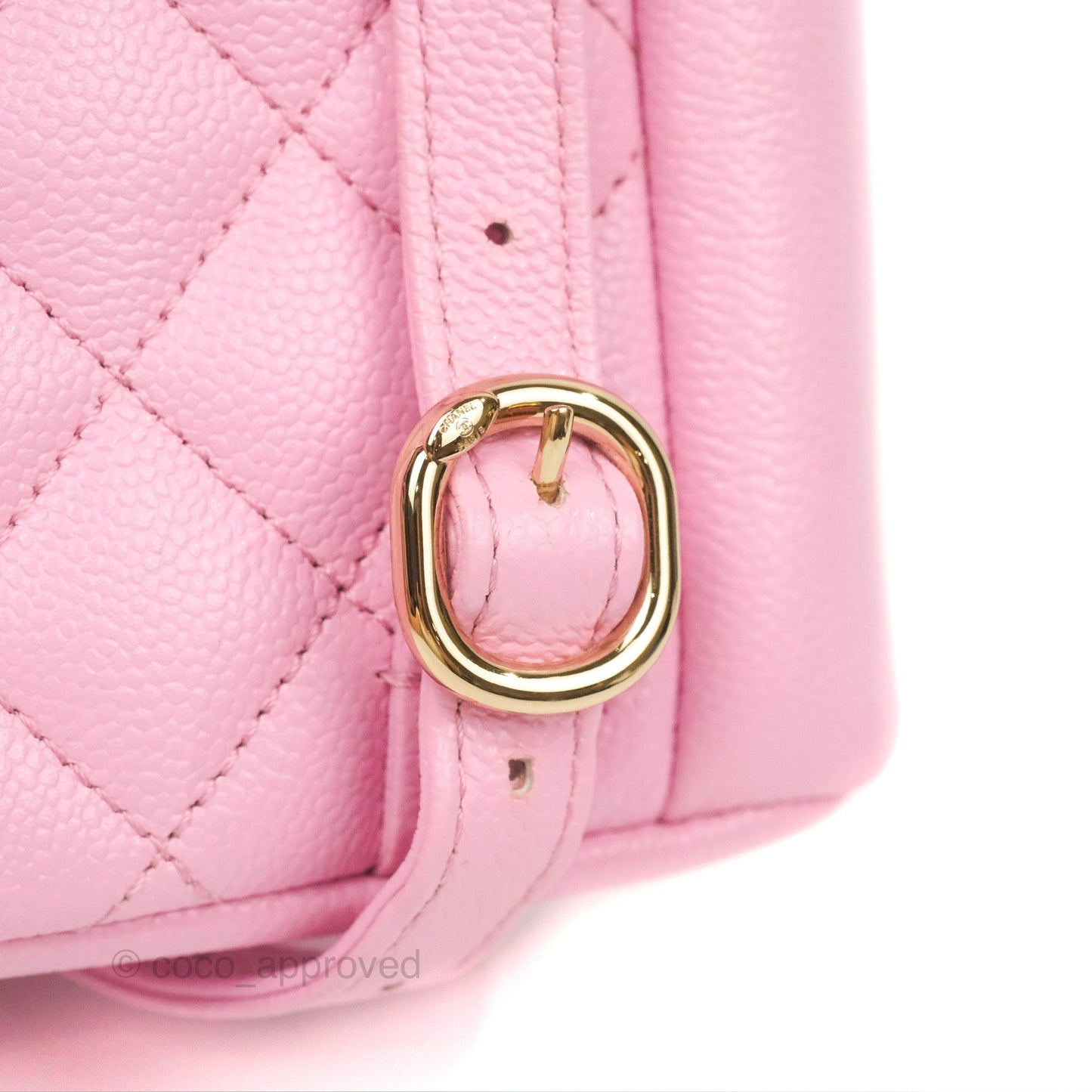 Chanel Duma Backpack Medium Pink Caviar Gold Hardware 23P