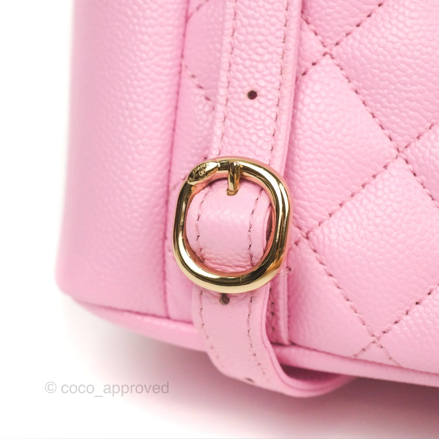 Chanel Duma Backpack Medium Pink Caviar Gold Hardware 23P