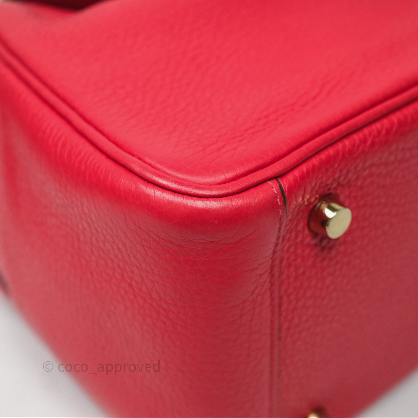 Hermes Lindy 26 Rouge Tomate S5 Taurillon Clemence Gold Hardware