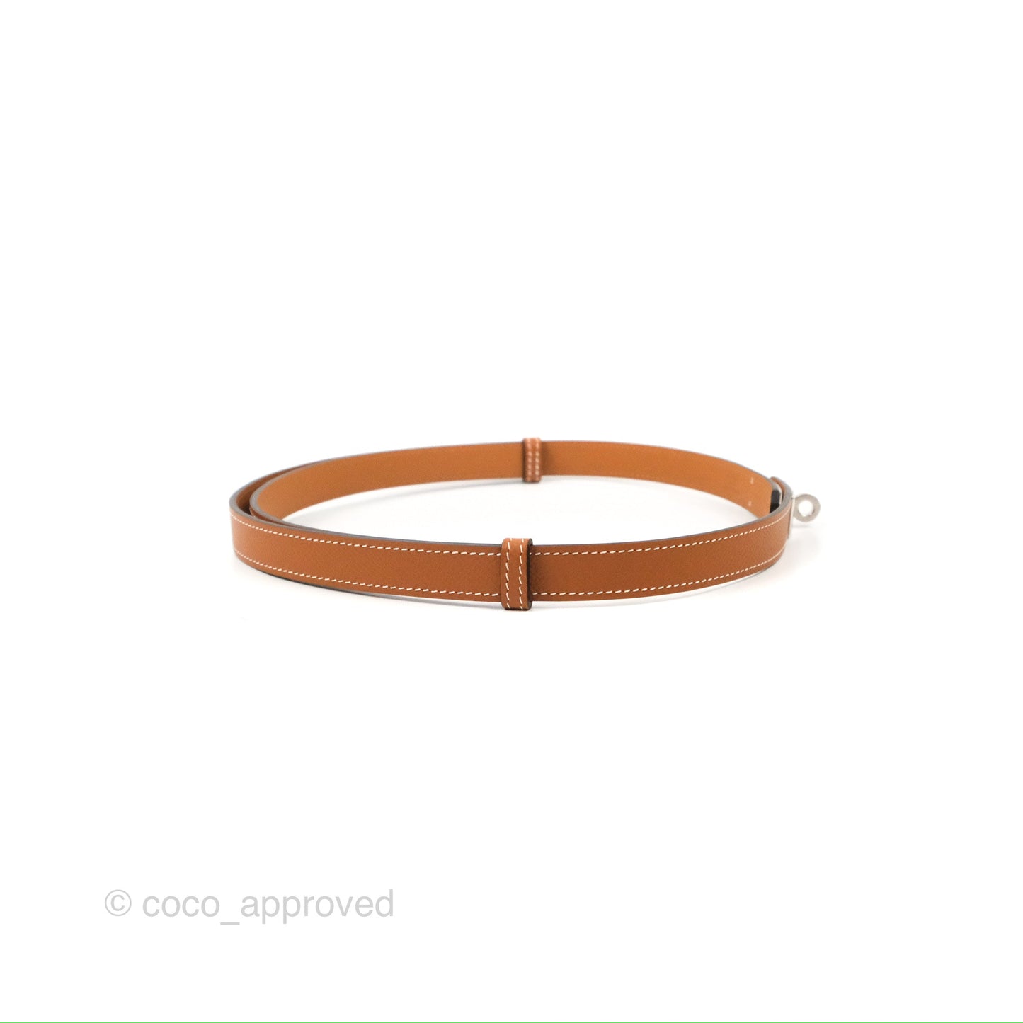 Hermès Epsom Kelly Buckle Belt Palladium Hardware
