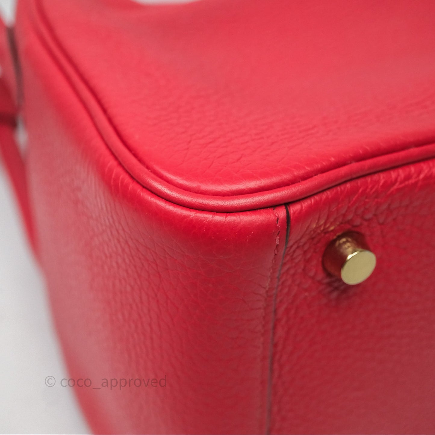 Hermes Lindy 26 Rouge Tomate S5 Taurillon Clemence Gold Hardware