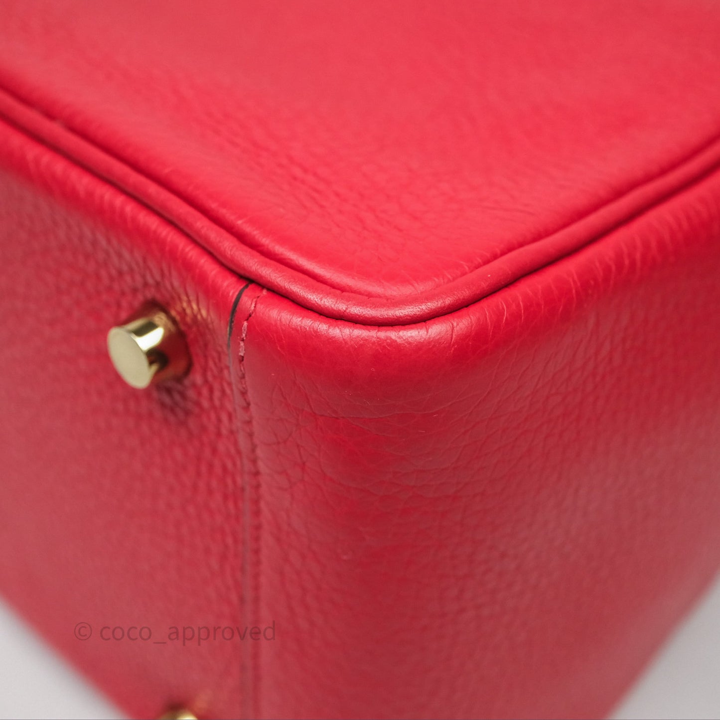 Hermes Lindy 26 Rouge Tomate S5 Taurillon Clemence Gold Hardware