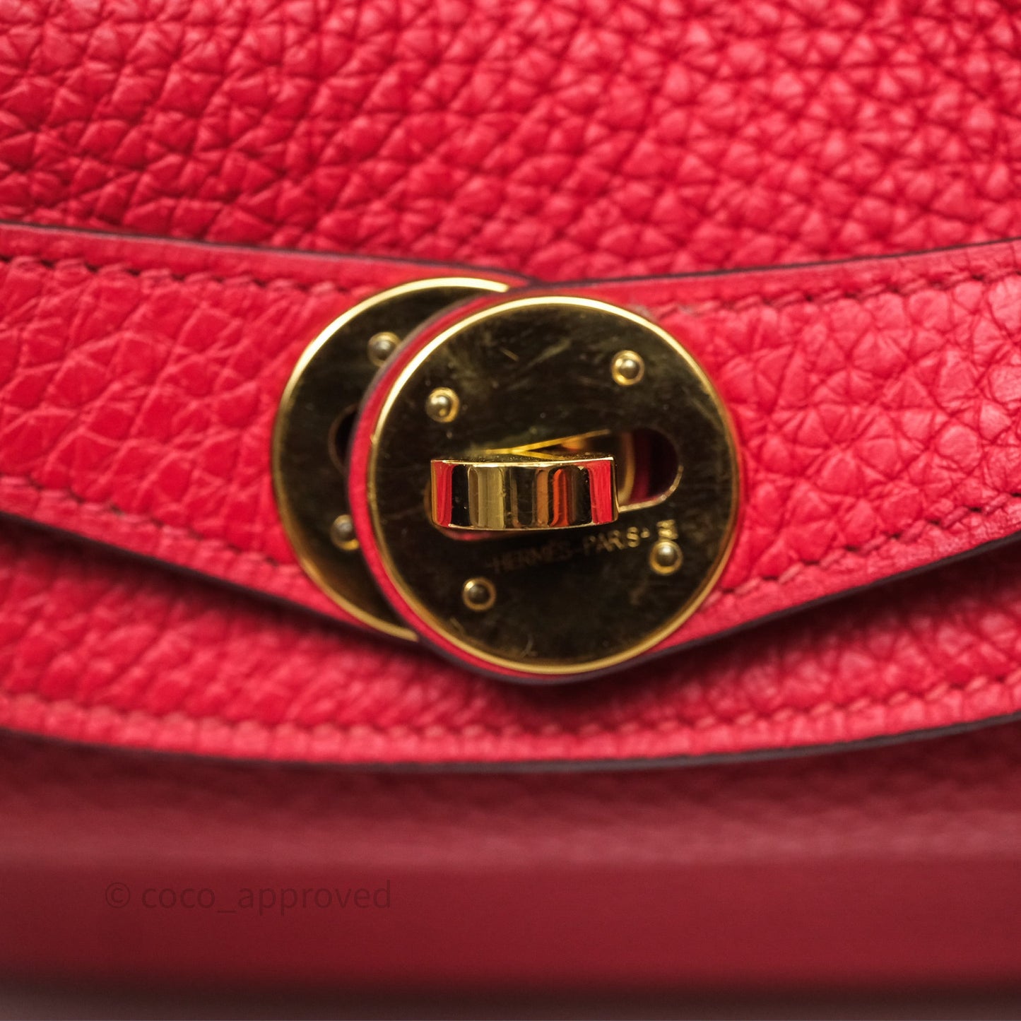 Hermes Lindy 26 Rouge Tomate S5 Taurillon Clemence Gold Hardware