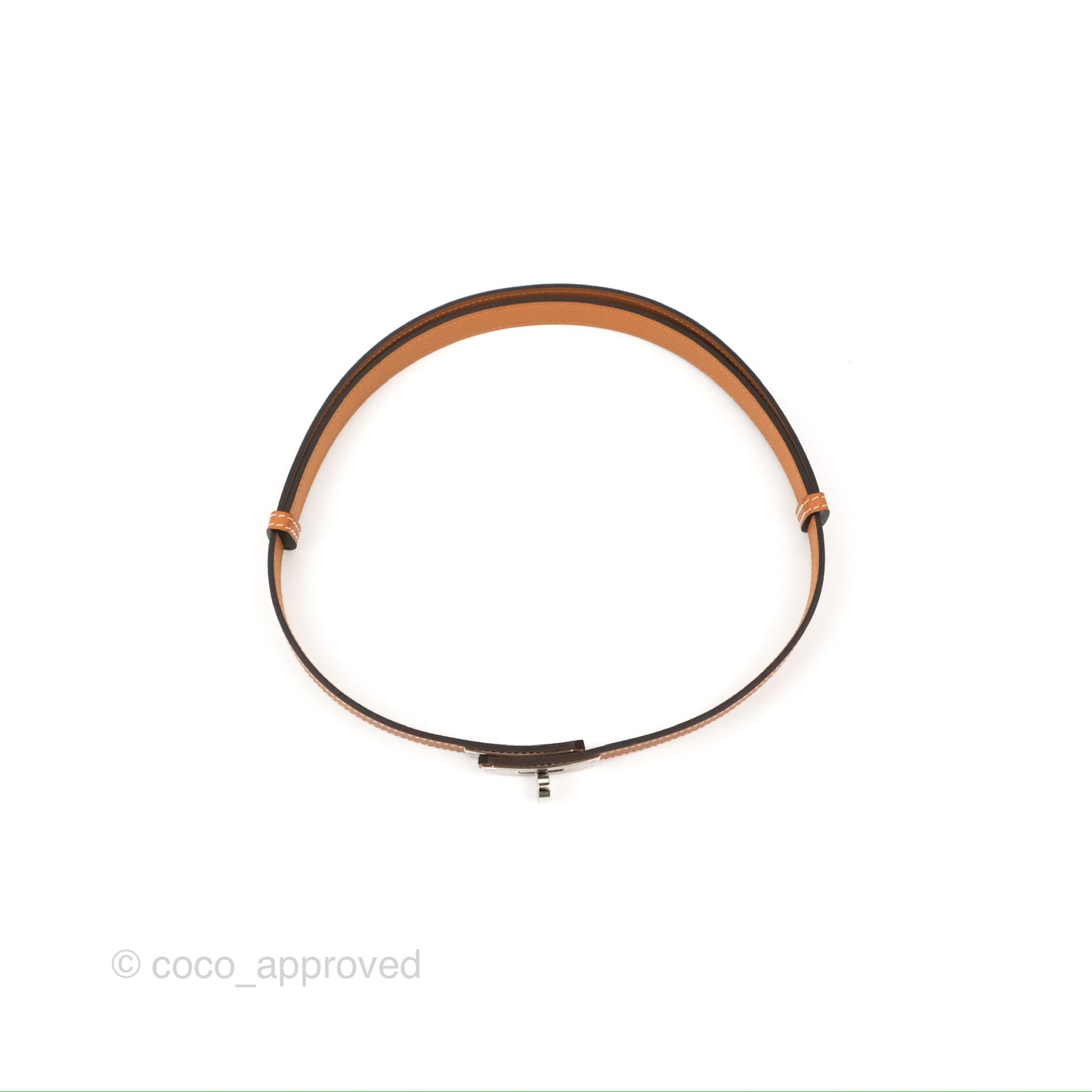 Hermès Epsom Kelly Buckle Belt Palladium Hardware