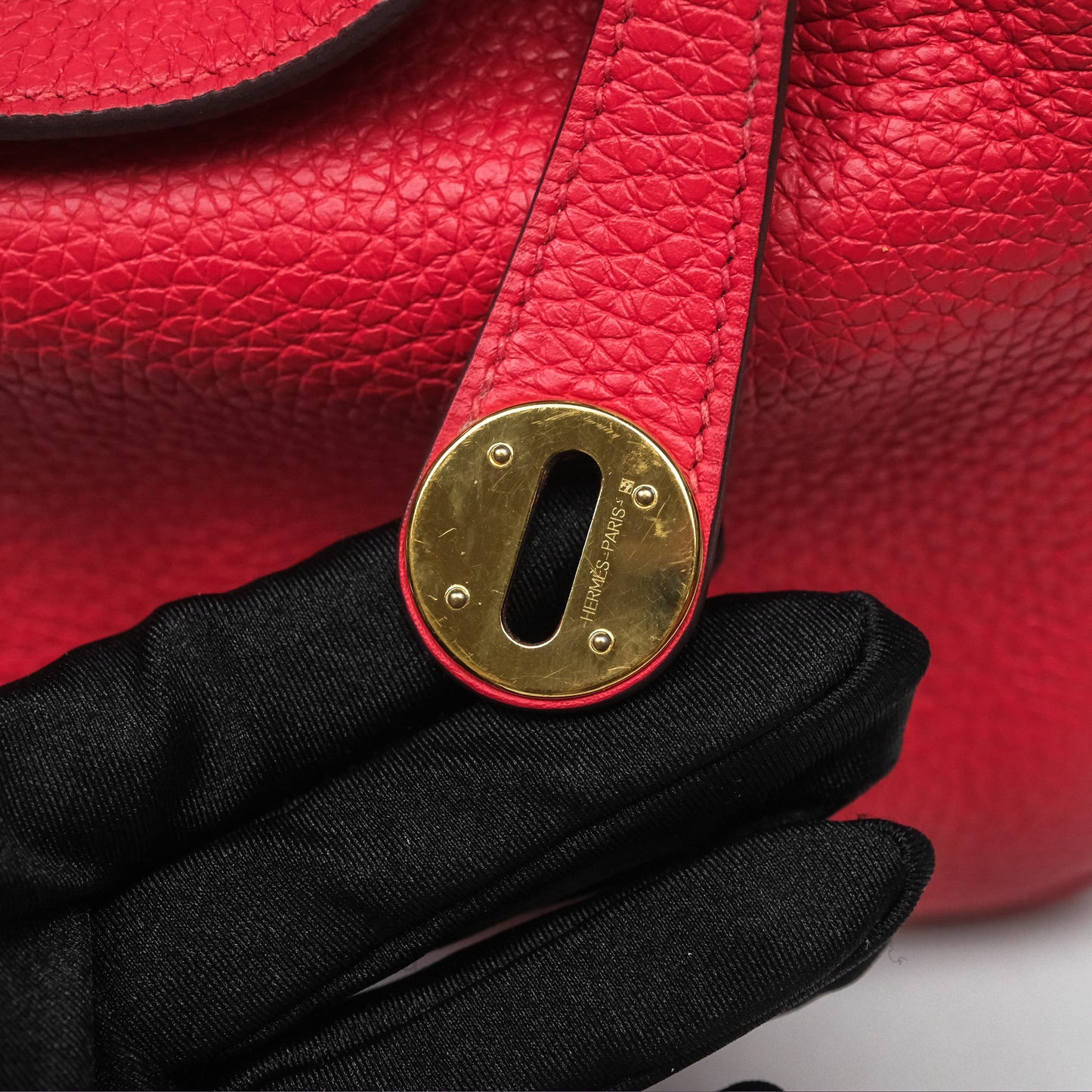 Hermes Lindy 26 Rouge Tomate S5 Taurillon Clemence Gold Hardware