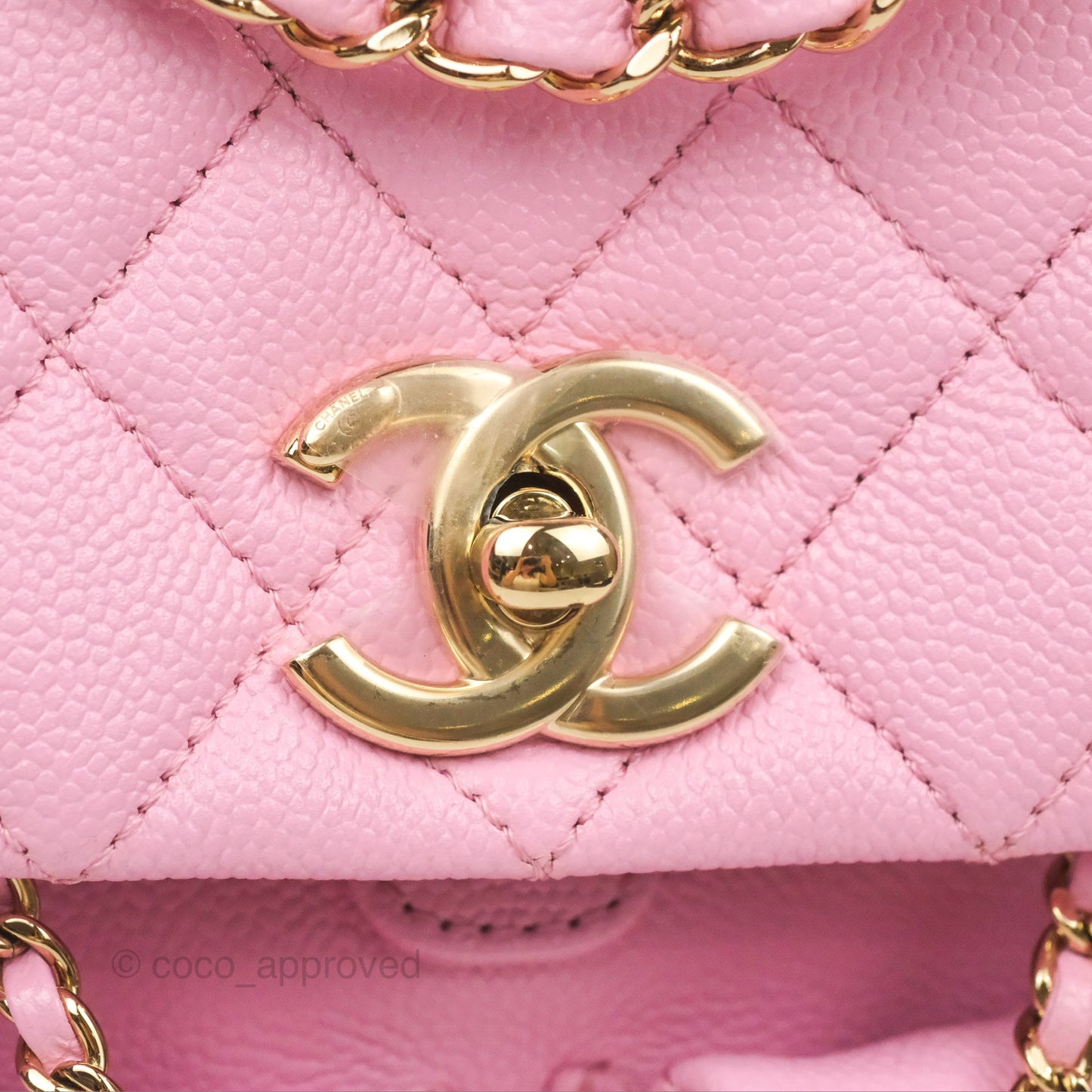 Chanel Duma Backpack Medium Pink Caviar Gold Hardware 23P