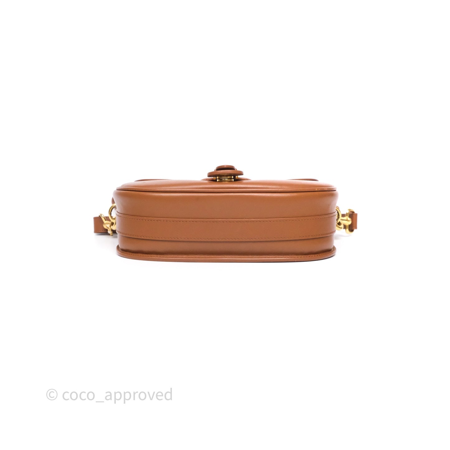 Christian Dior Medium Bobby Bag Brown Calfskin Gold Hardware