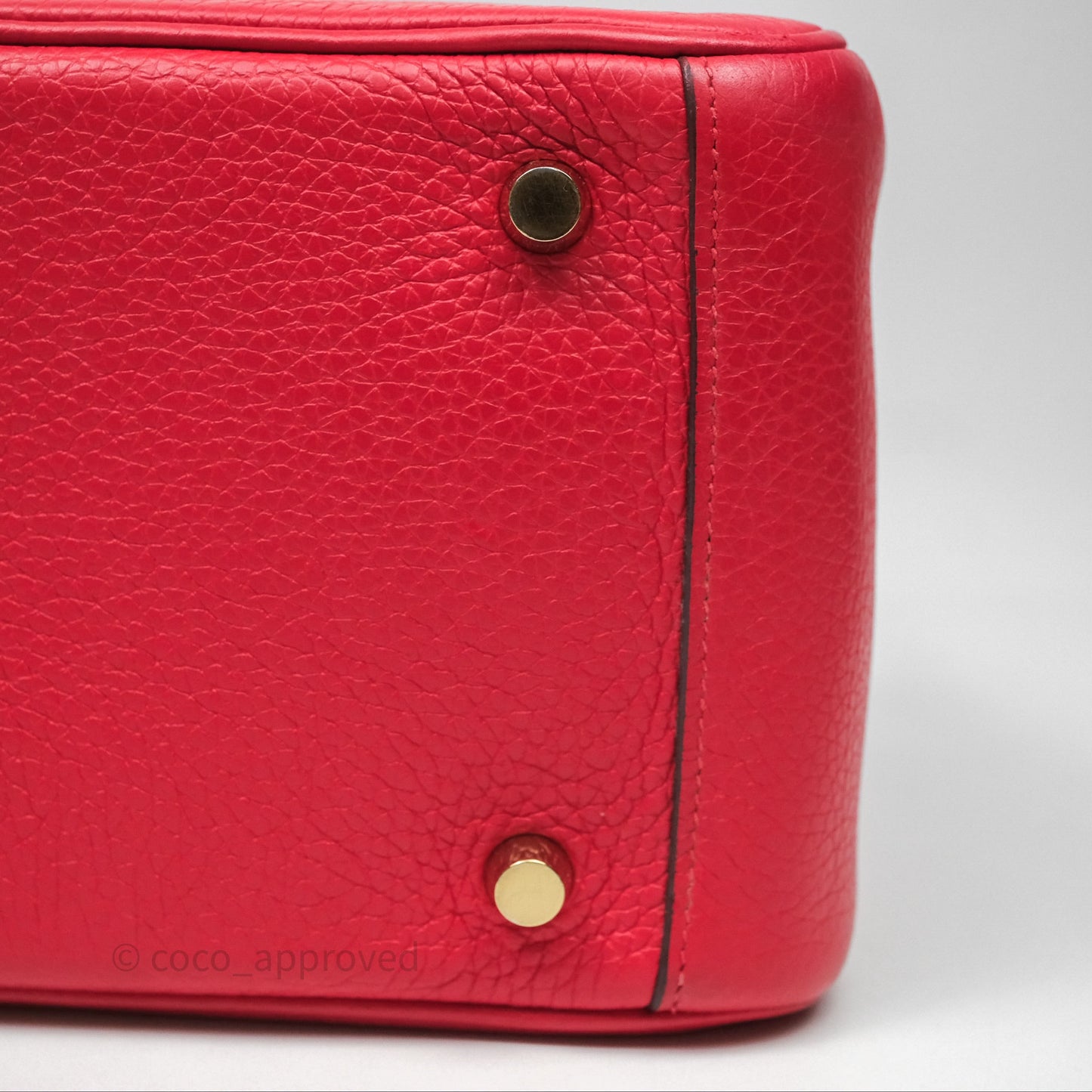 Hermes Lindy 26 Rouge Tomate S5 Taurillon Clemence Gold Hardware