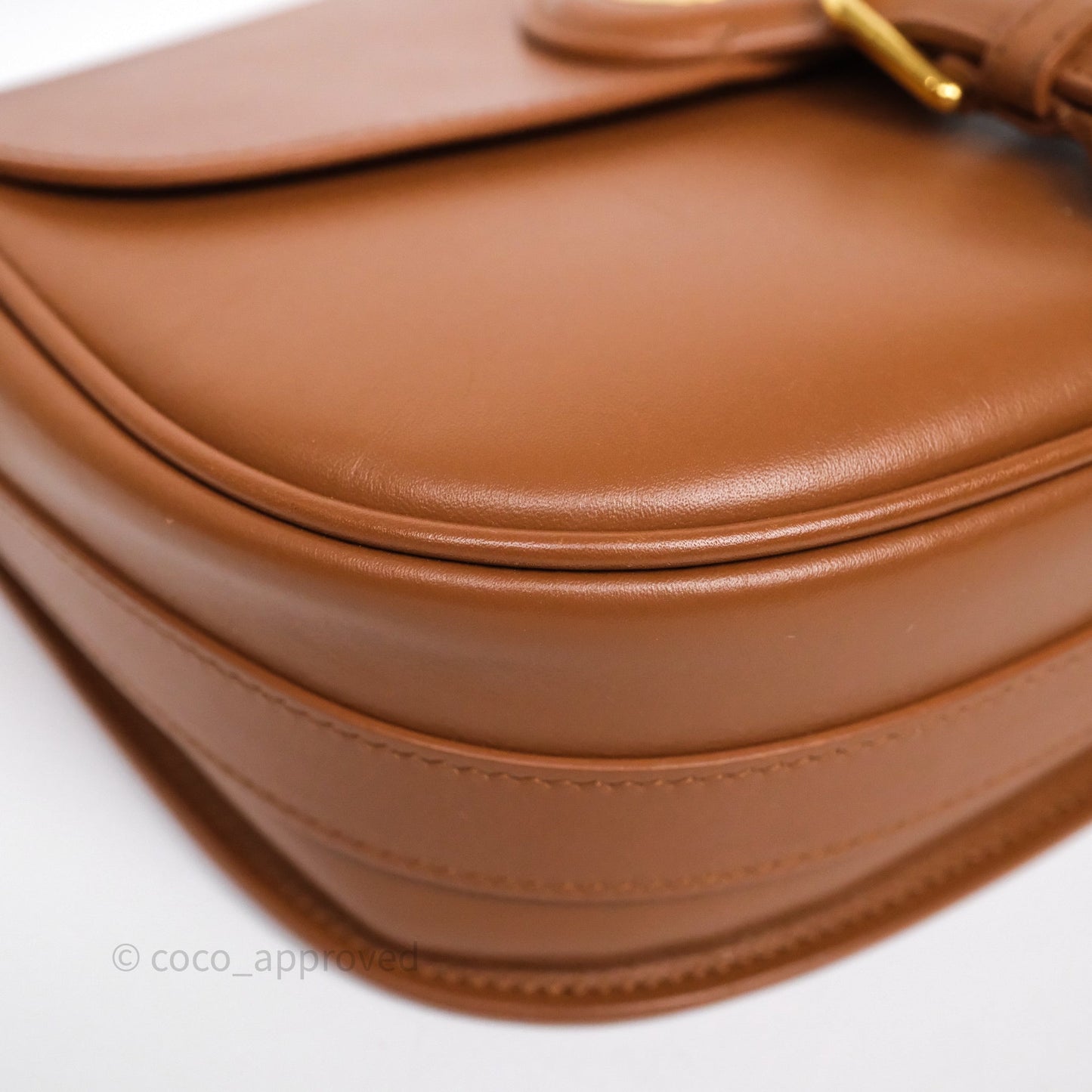 Christian Dior Medium Bobby Bag Brown Calfskin Gold Hardware