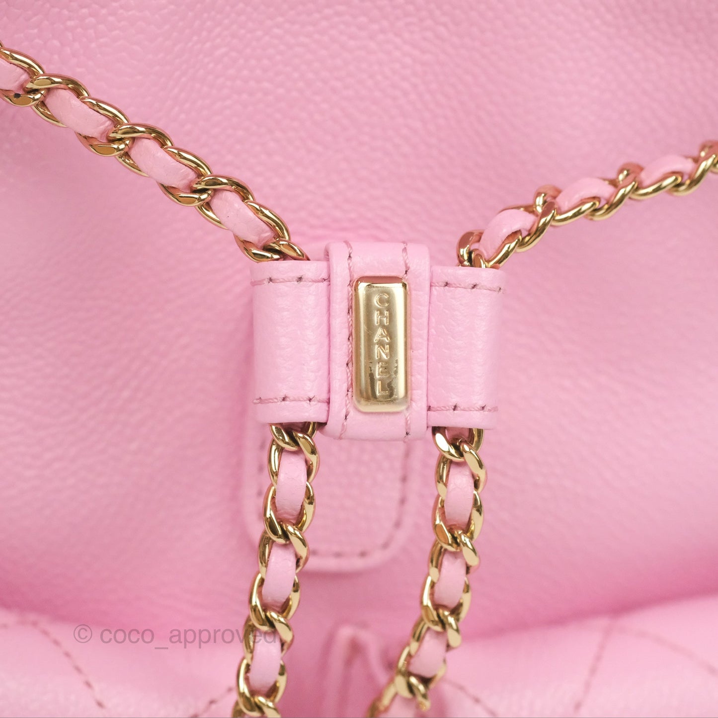 Chanel Duma Backpack Medium Pink Caviar Gold Hardware 23P